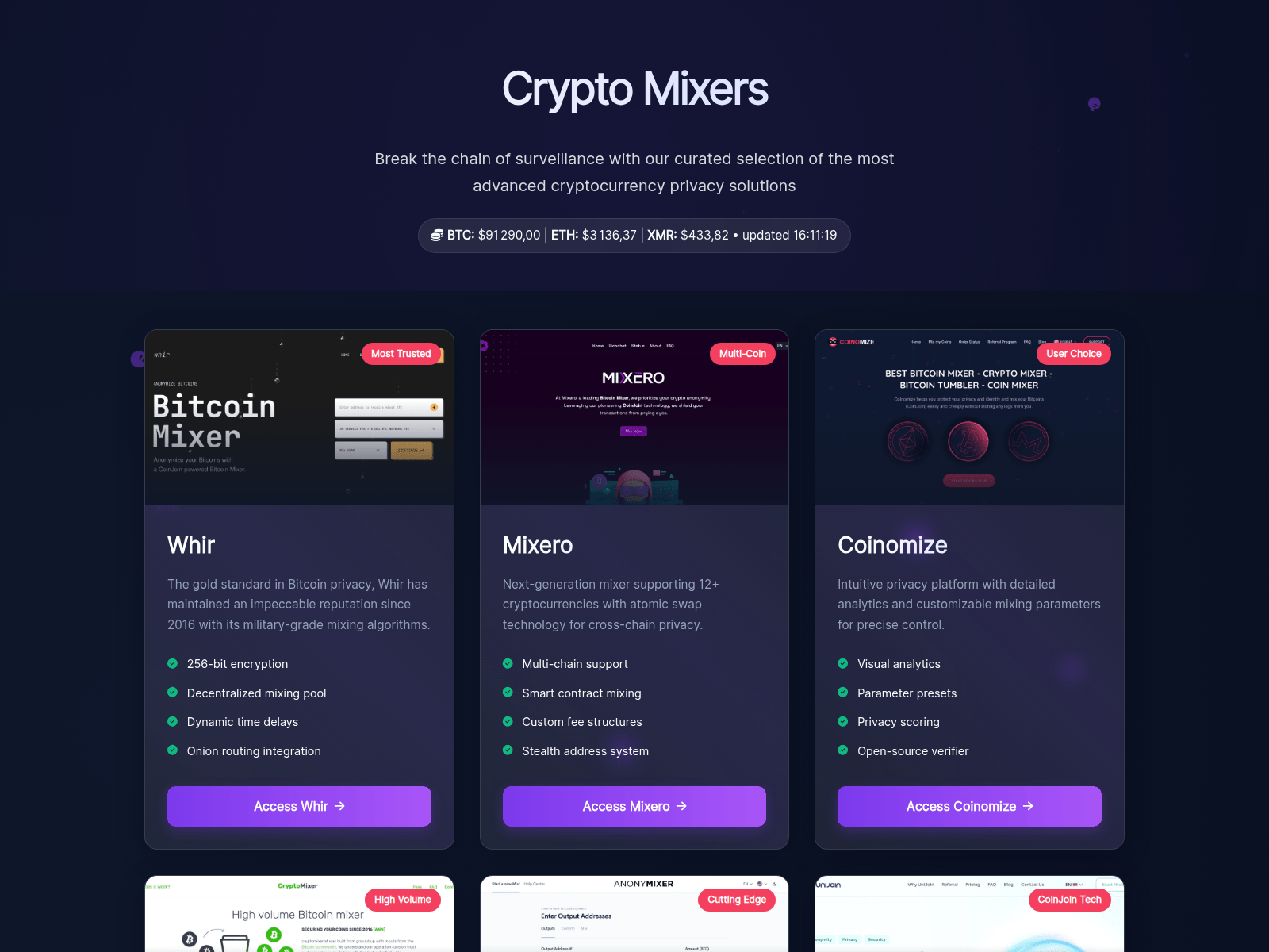 Screenshot of anonymixer1.com