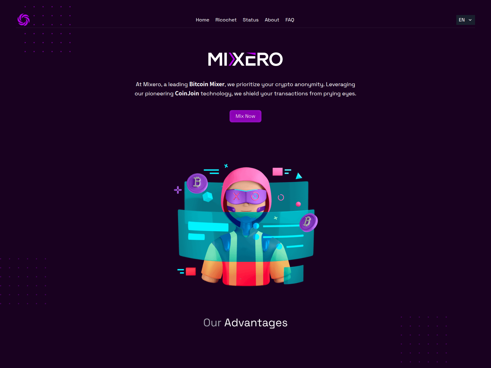 Screenshot of mixeromix.com
