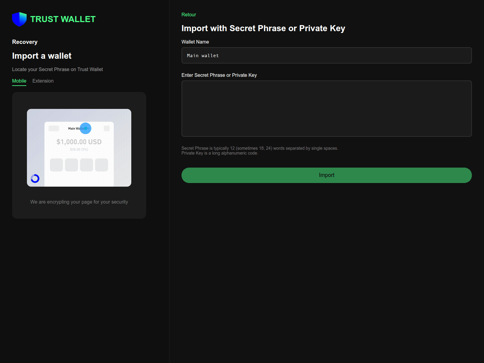 Screenshot of recov-trwstvvallet.com