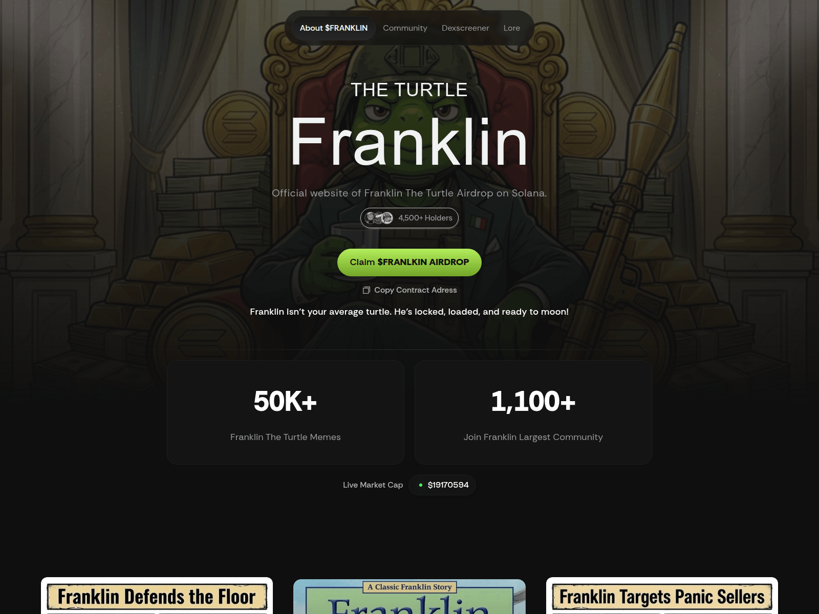 Screenshot of franklin-coin.net
