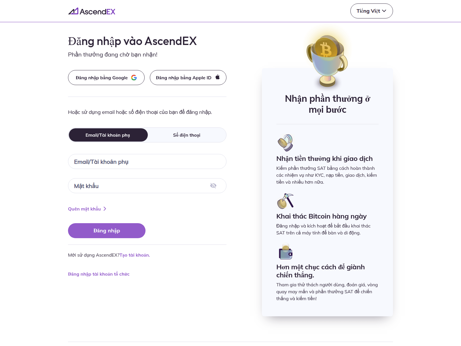 Screenshot of dangnhap-ascendex.com
