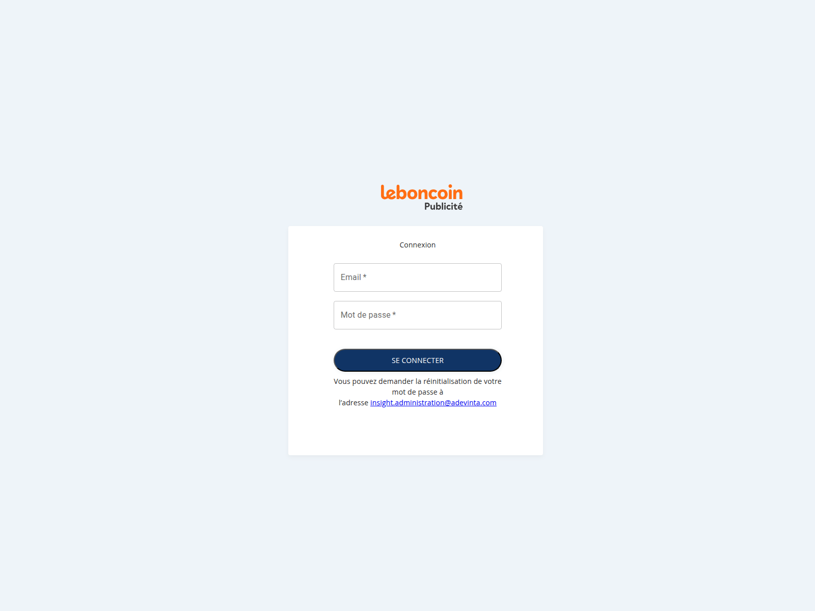 Screenshot of lbc-backoffice-front.insights.leboncoinpublicite.fr