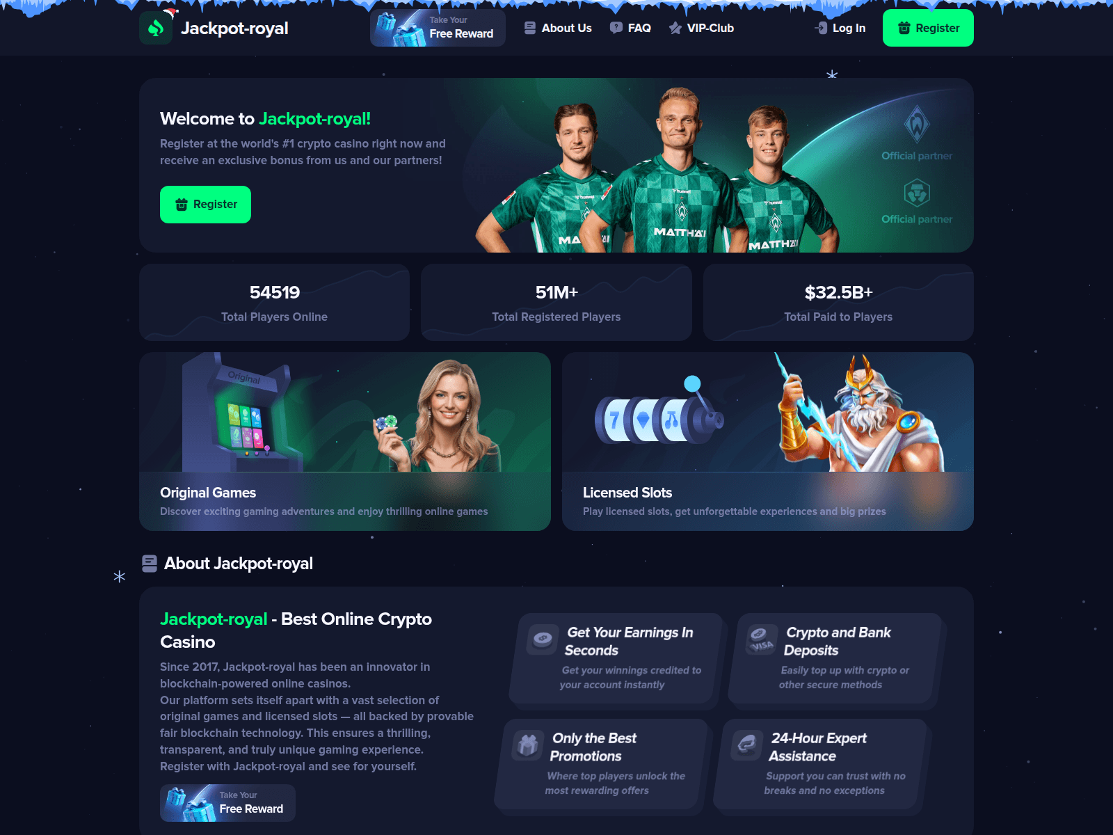 Screenshot of jackpot-royal.com