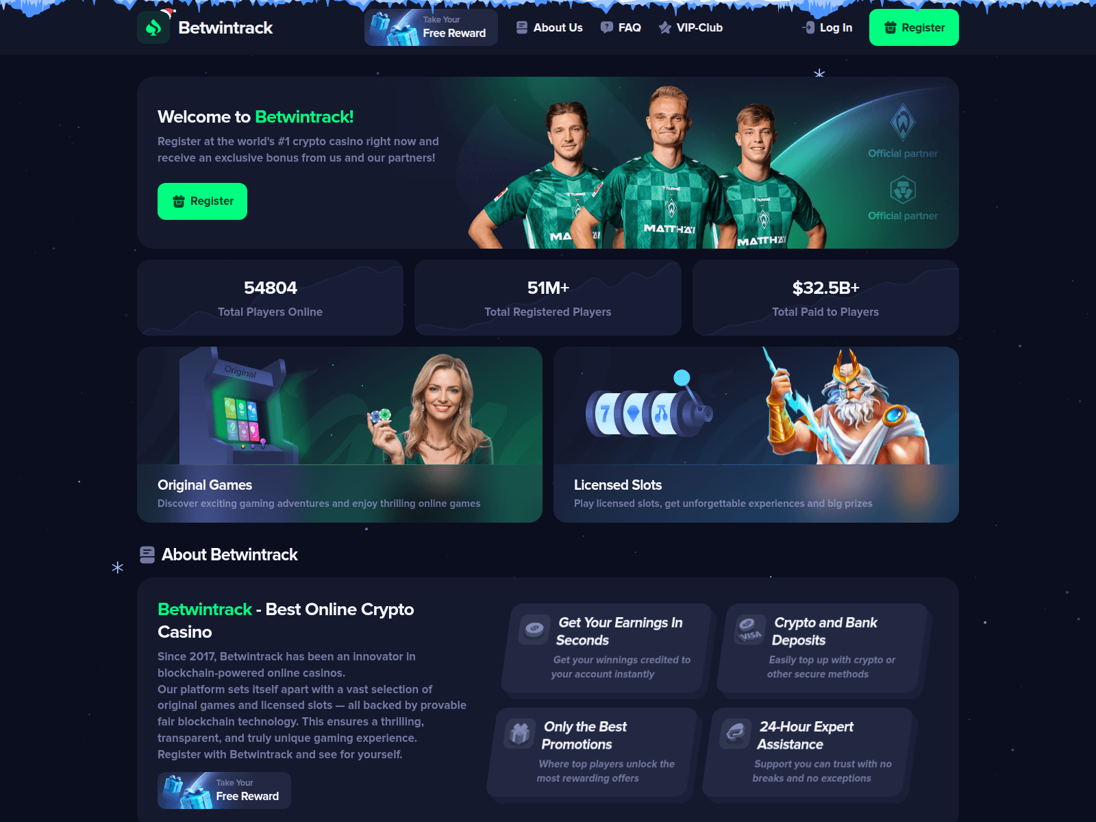 Screenshot of betwintrack.com