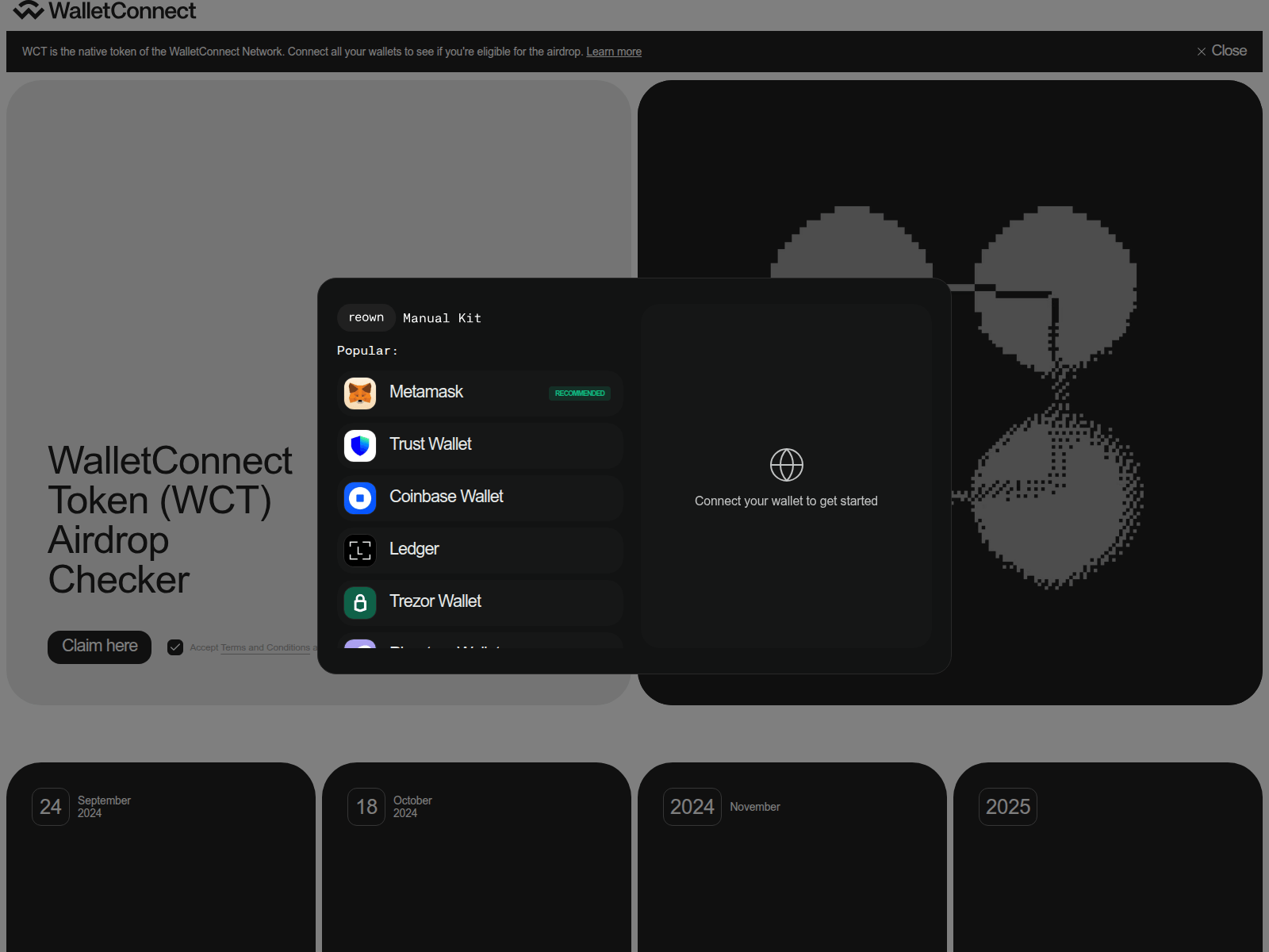 Screenshot of walletconnect.live