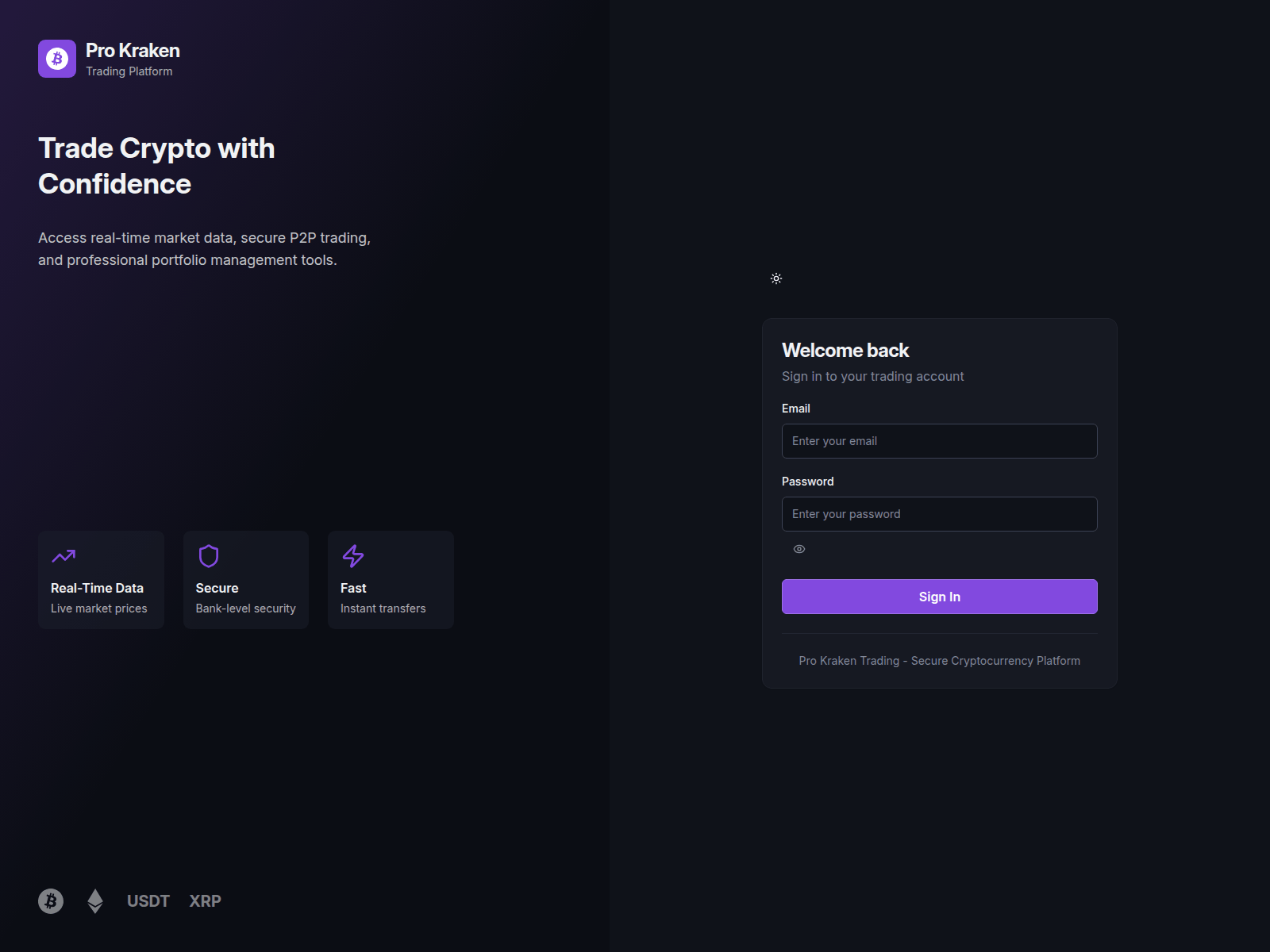 Screenshot of prokrakentrading.online