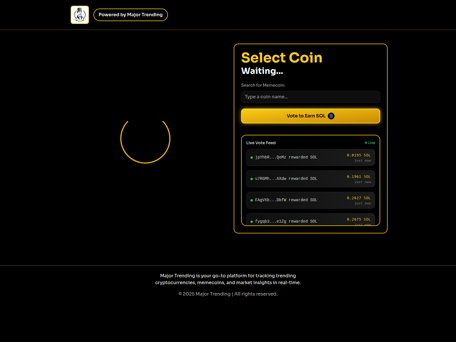 Screenshot of dexvoting.com