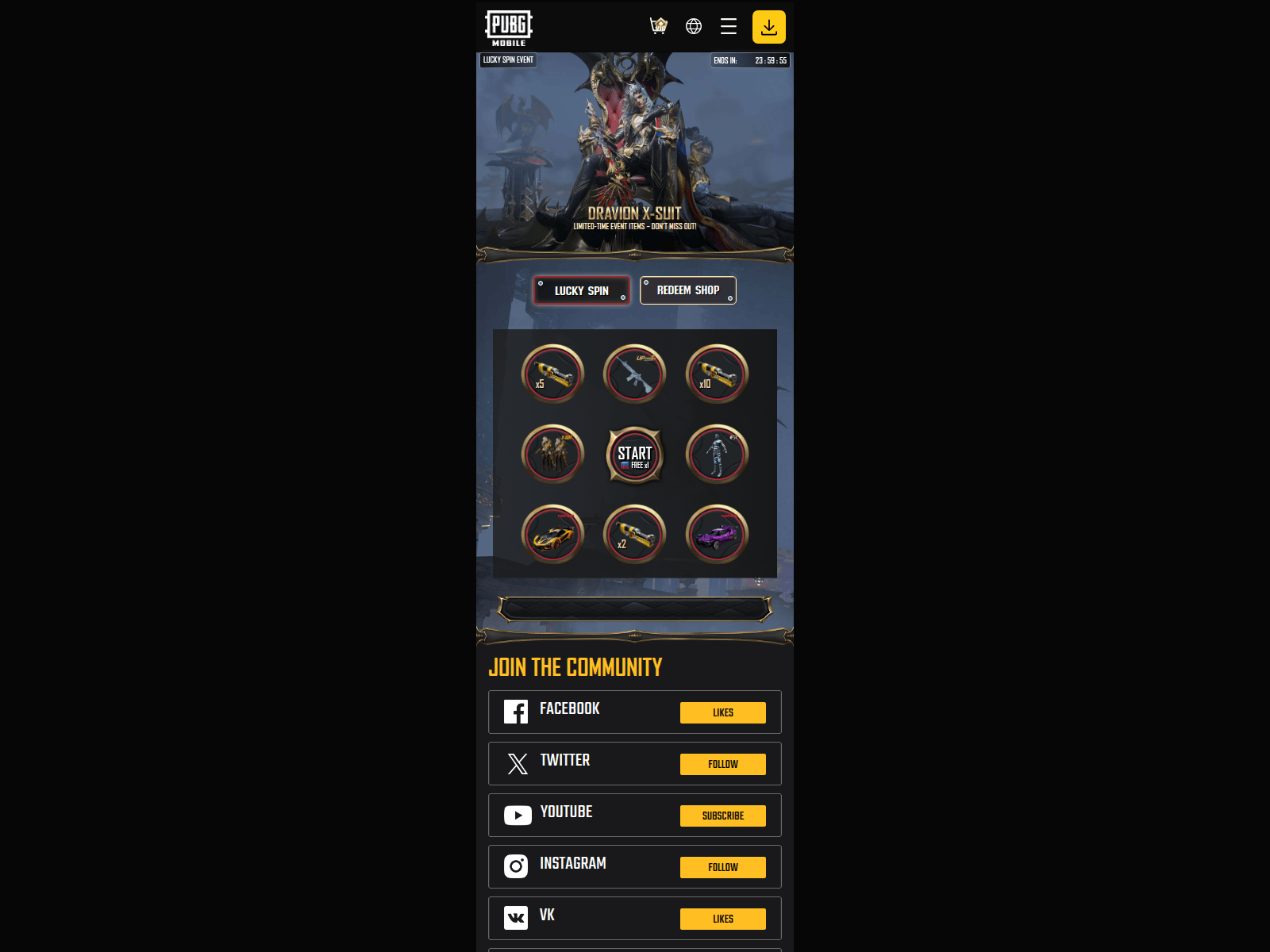 Screenshot of mail.give-rewards.midasbuy-page.com