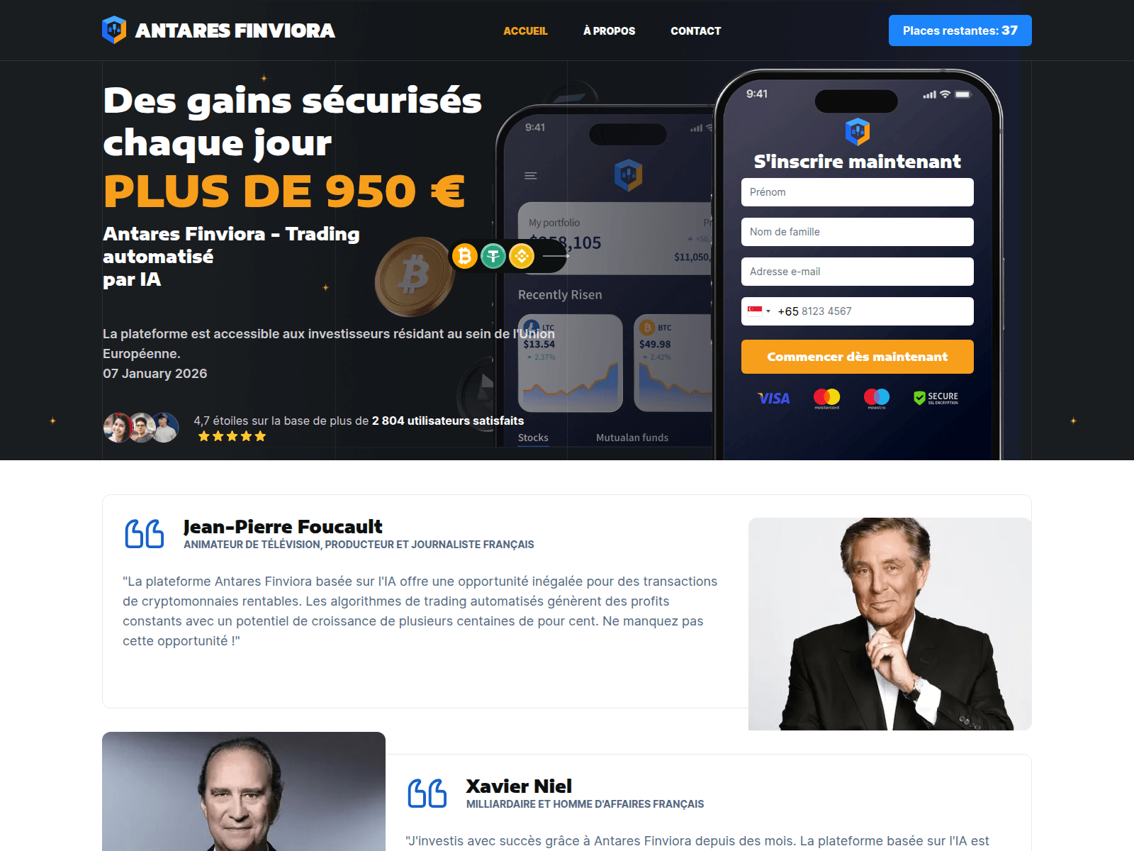 Screenshot of antaresfinviora.com