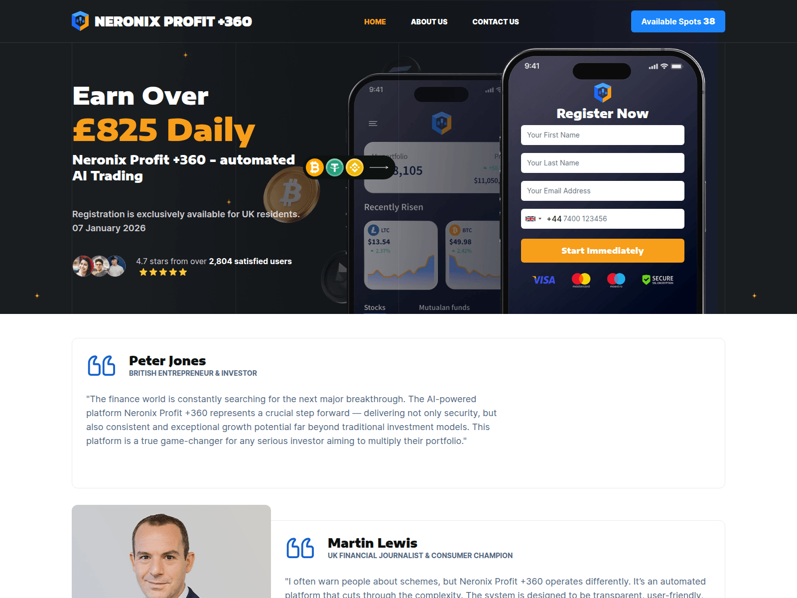 Screenshot of neronixprofit360.net