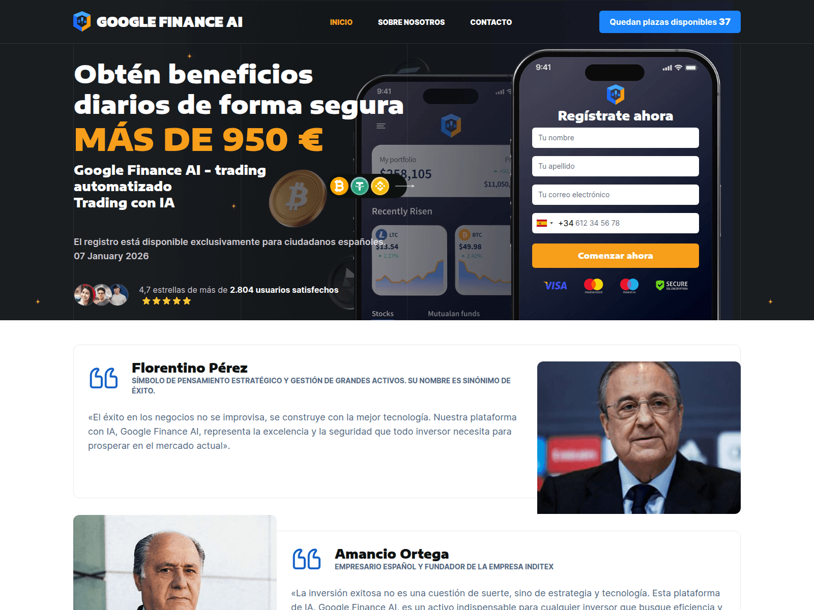 Screenshot of googlefinanceai-es.com