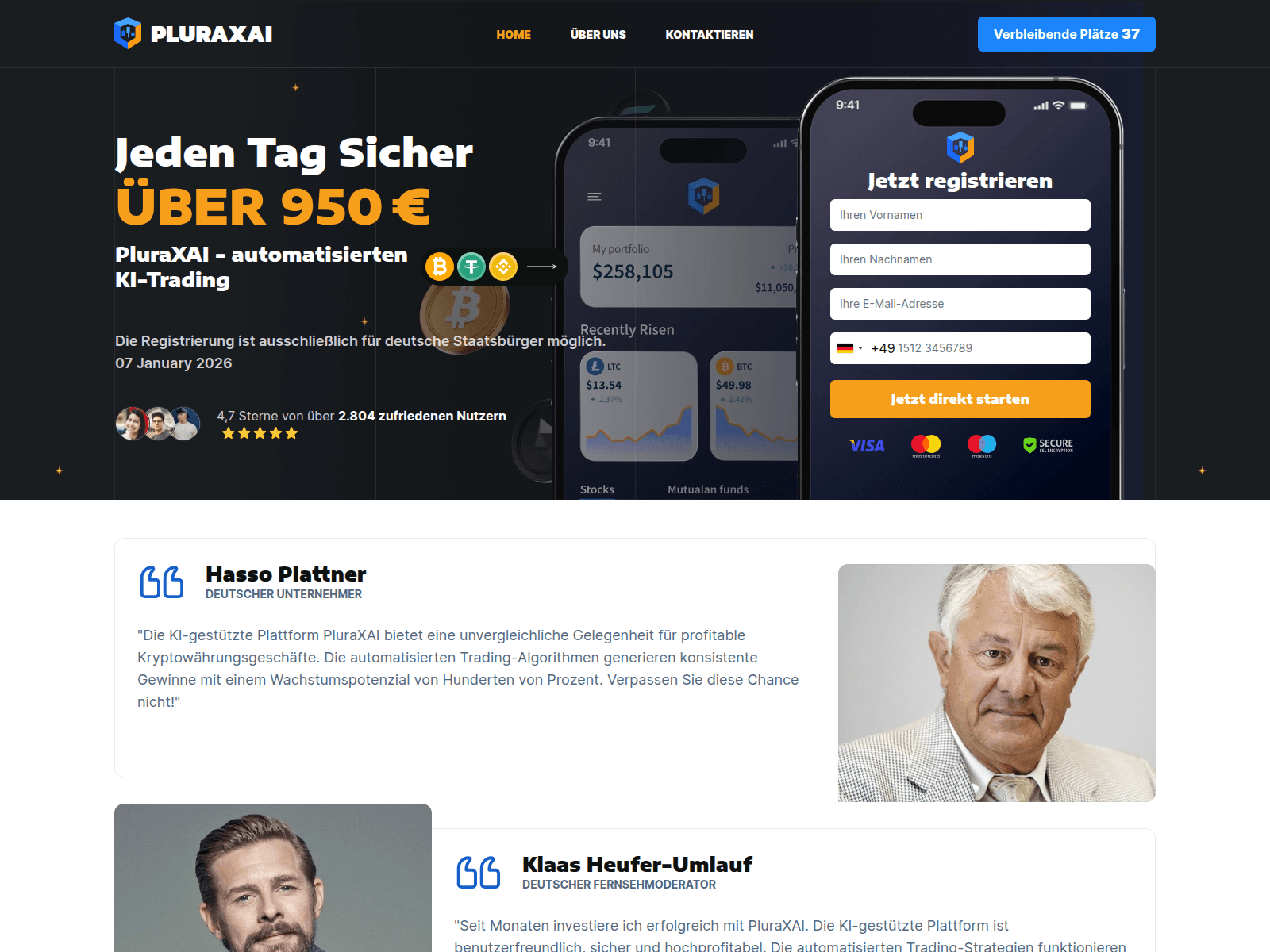 Screenshot of pluraxai-invest.com