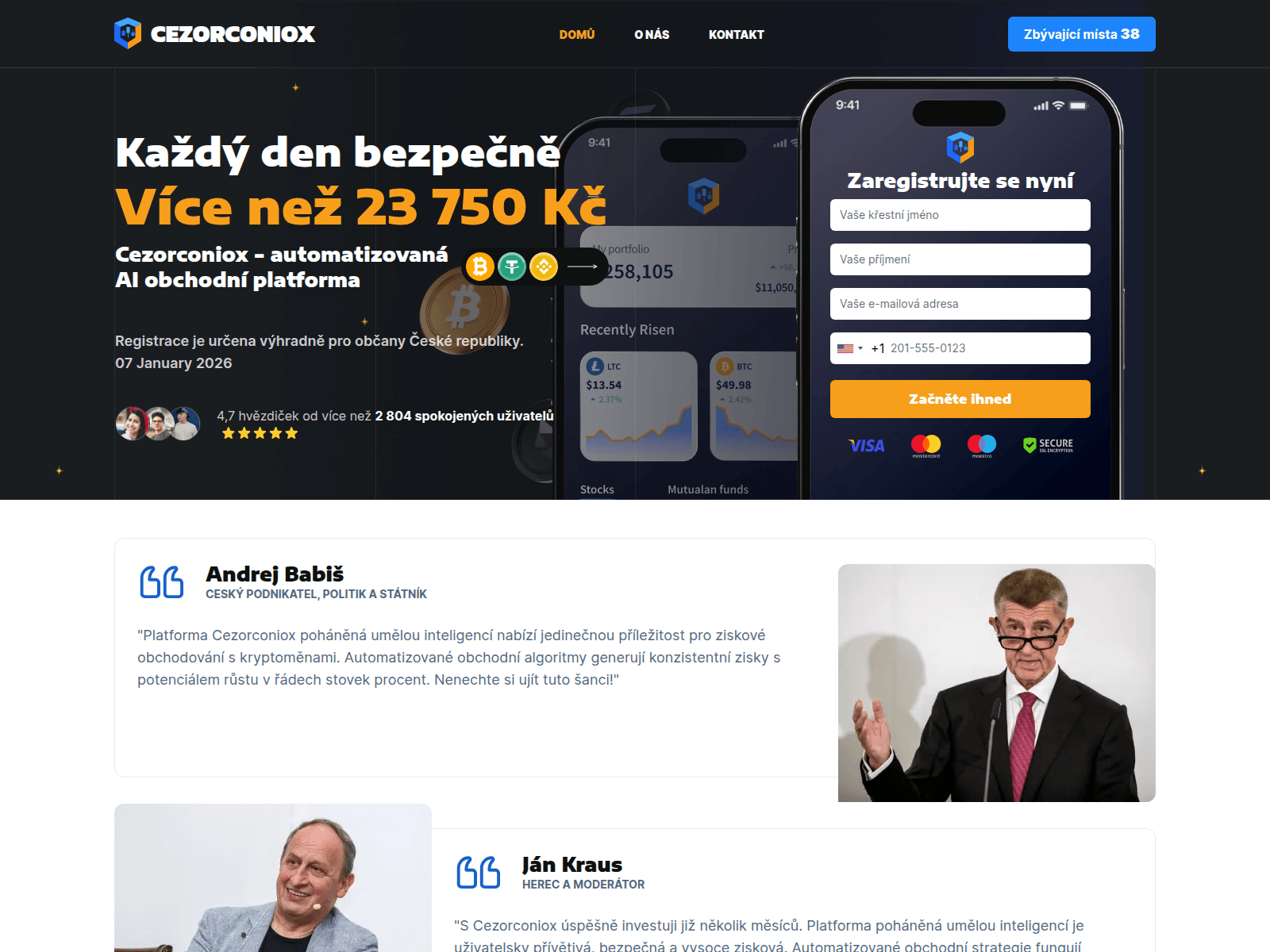 Screenshot of cez-orconiox.com