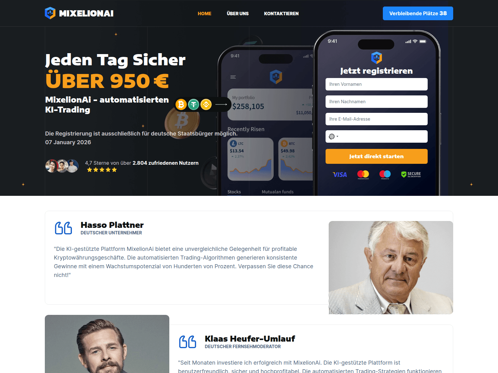 Screenshot of mixelionai.de