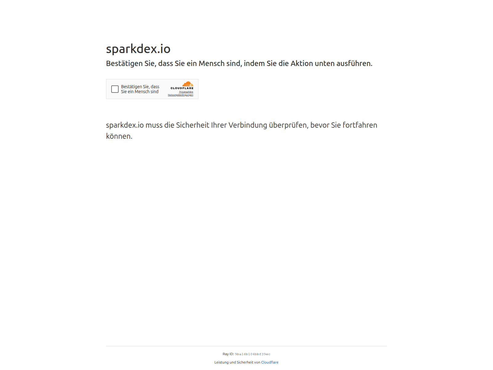 Screenshot of sparkdex.io