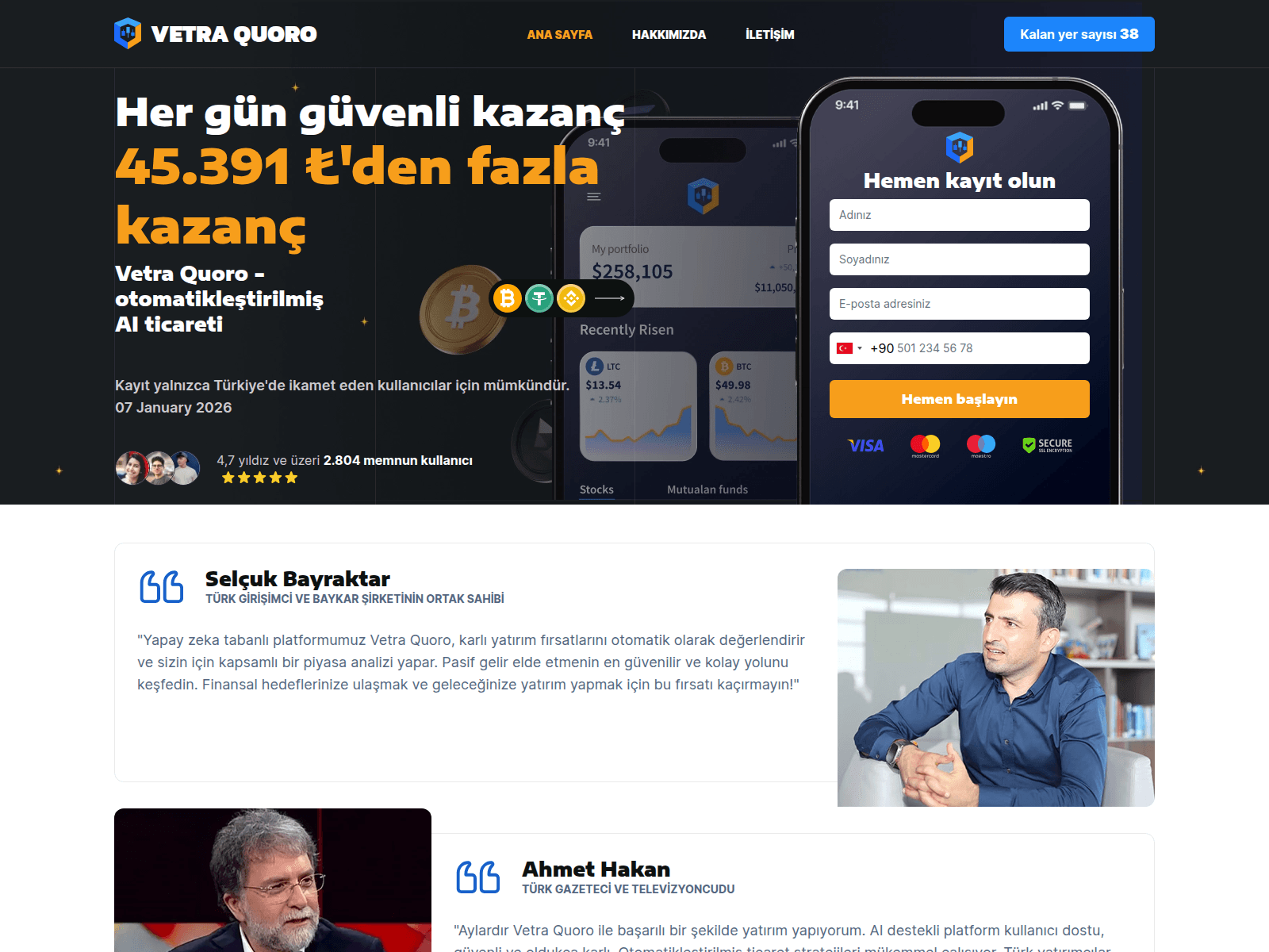 Screenshot of vetraquoro.org