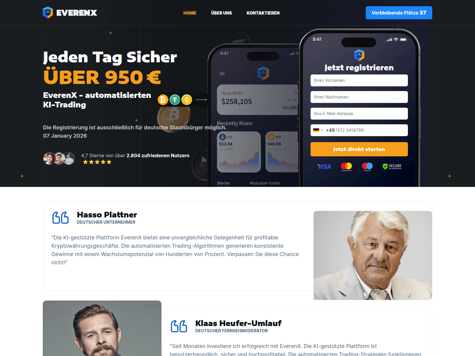 Screenshot of everenx.com