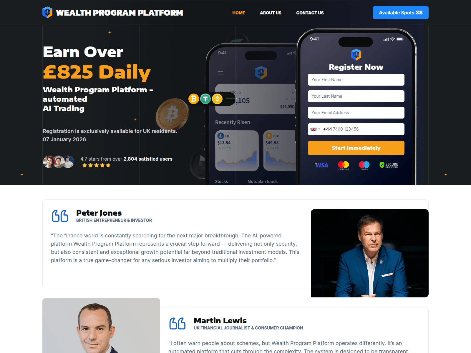 Screenshot of wealthprogram-platform.com