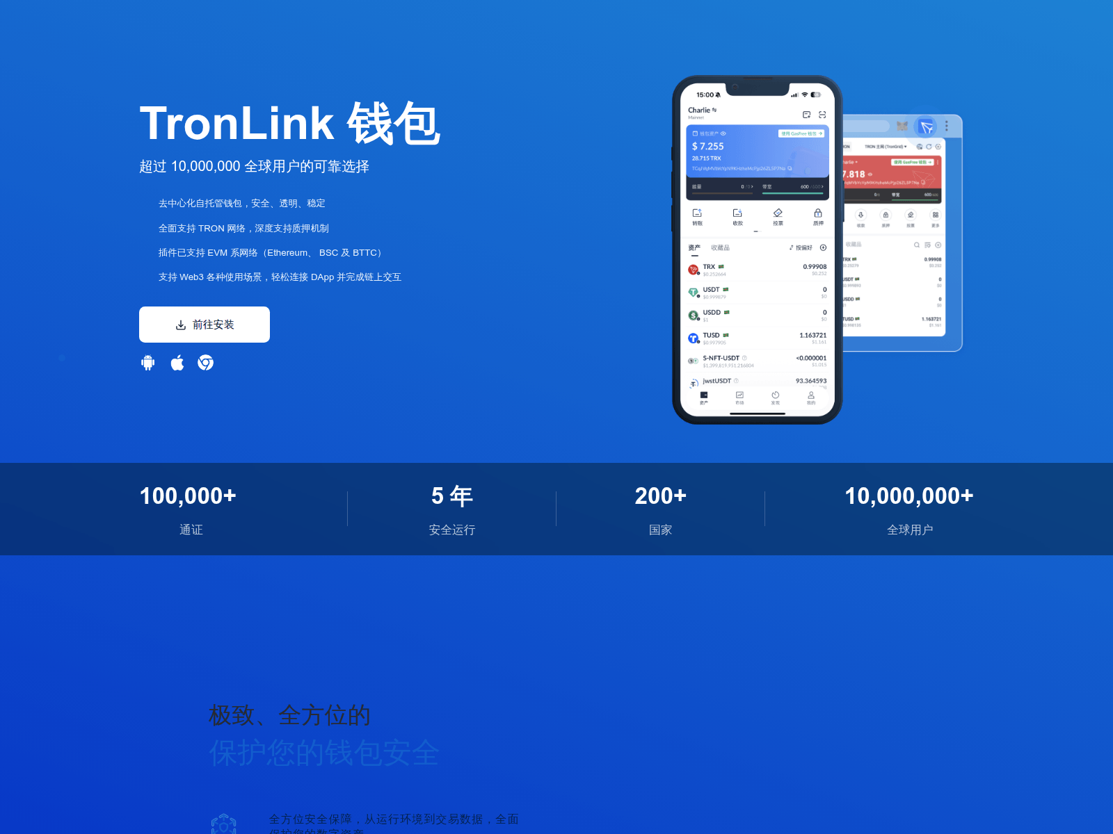 Screenshot of tronlink.down-zh-cn.com