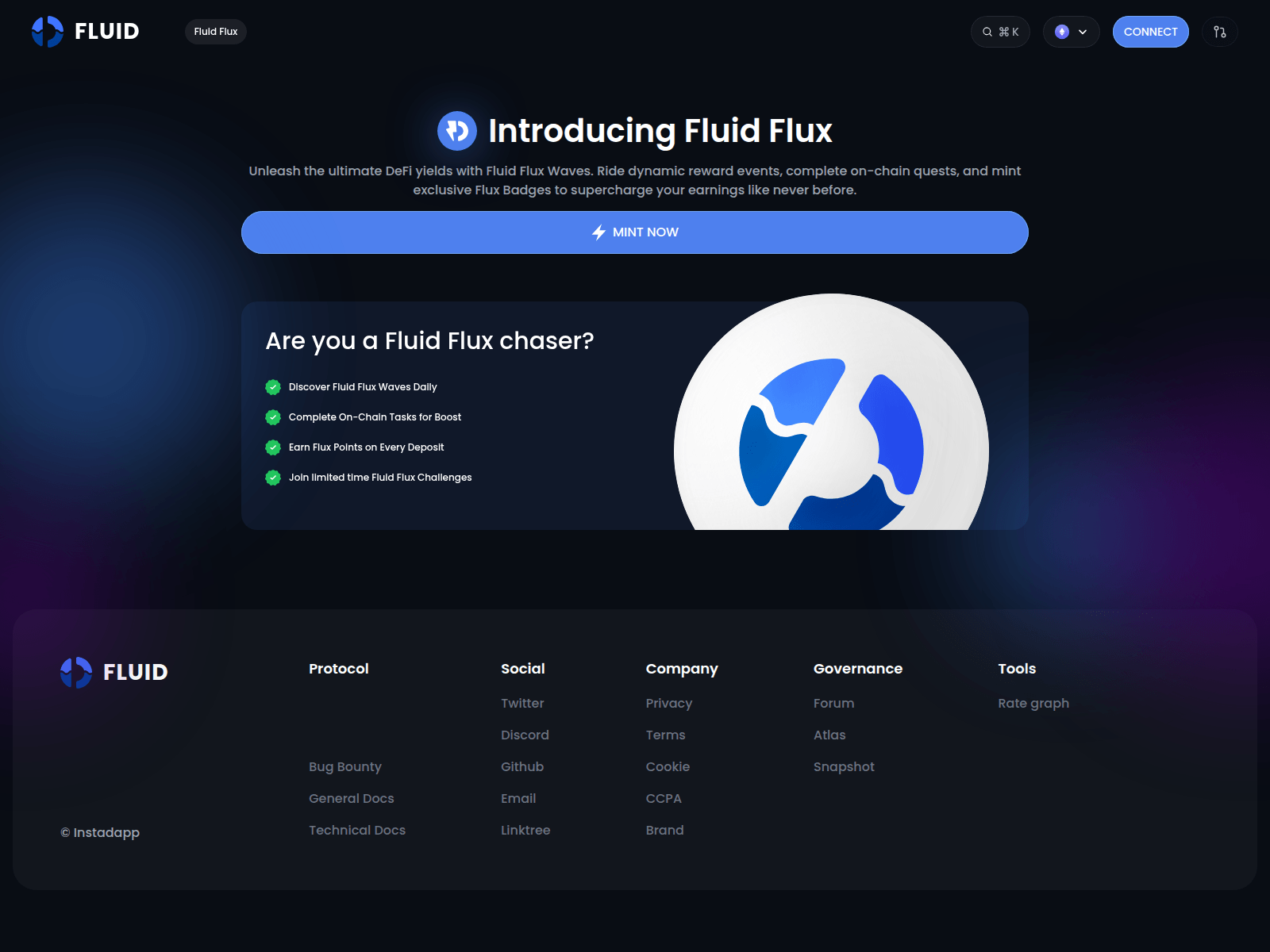 Screenshot of mint-fluid.app