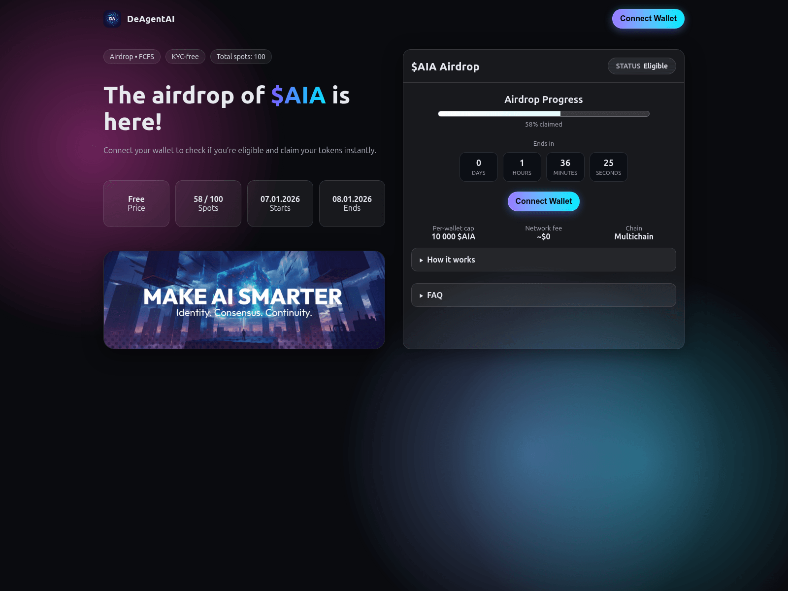 Screenshot of deagentai.info