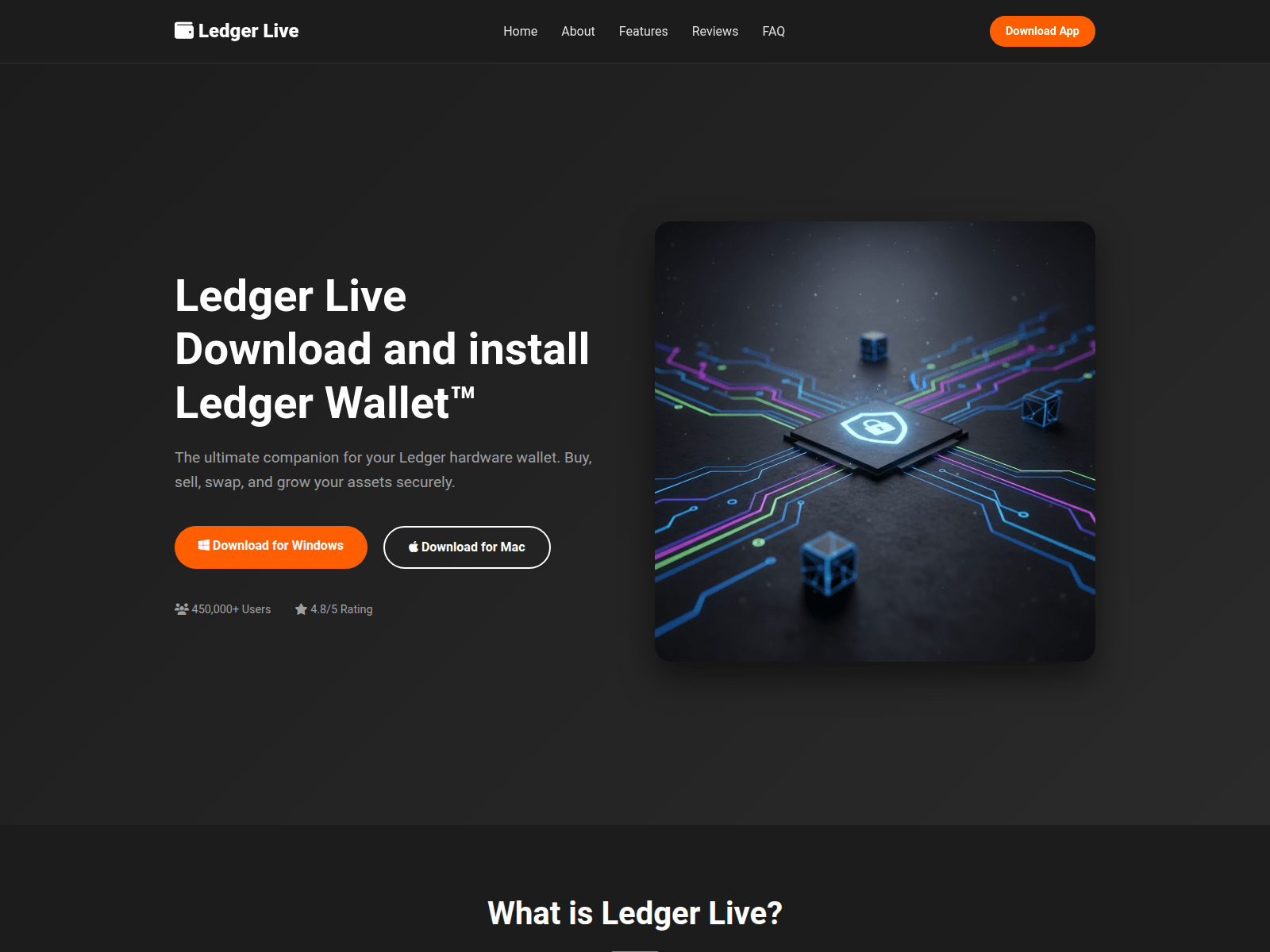 Screenshot of ledger-download.co.com