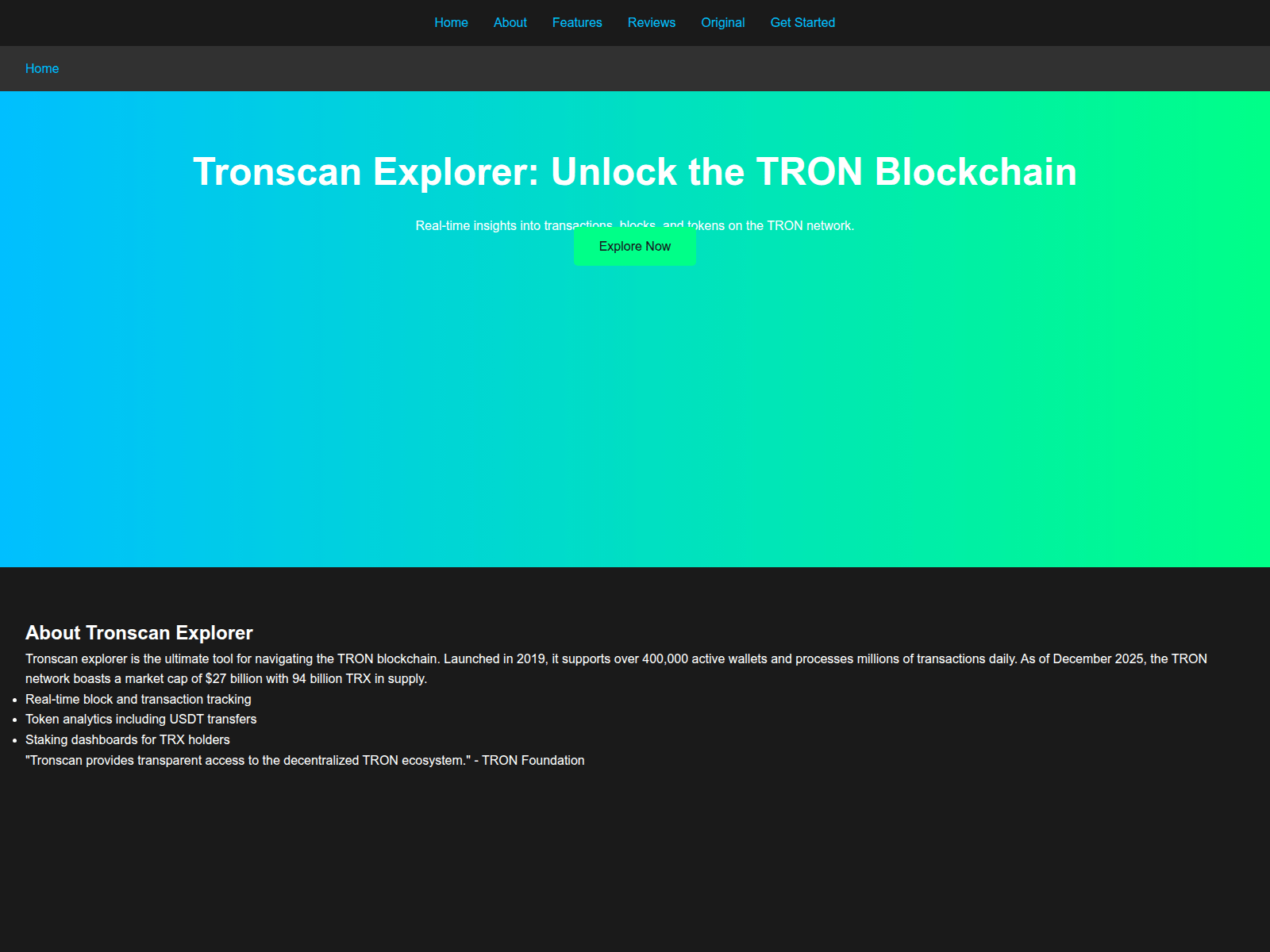 Screenshot of v-tronscan.co.com