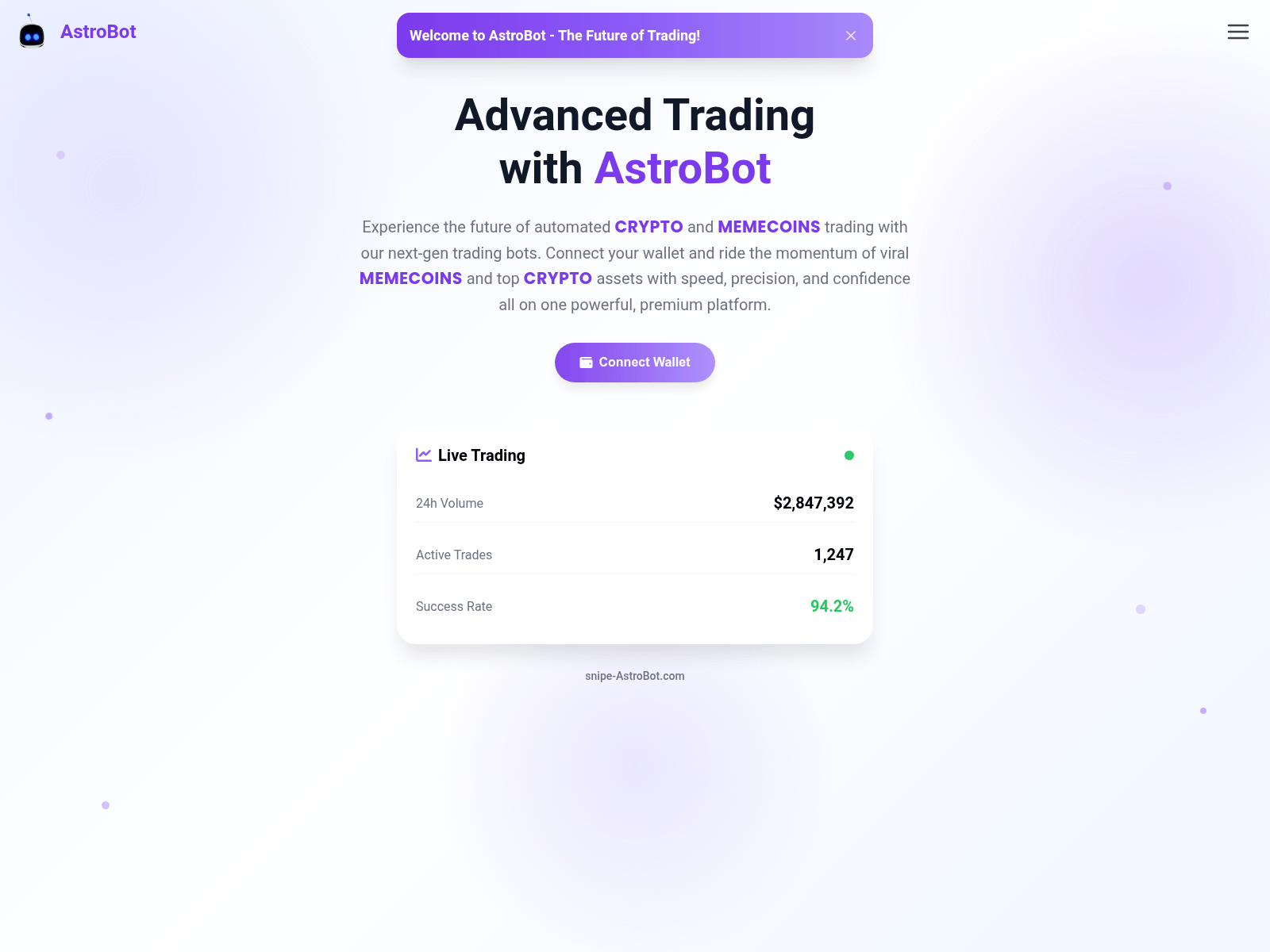 Screenshot of snipe-astrobot.com