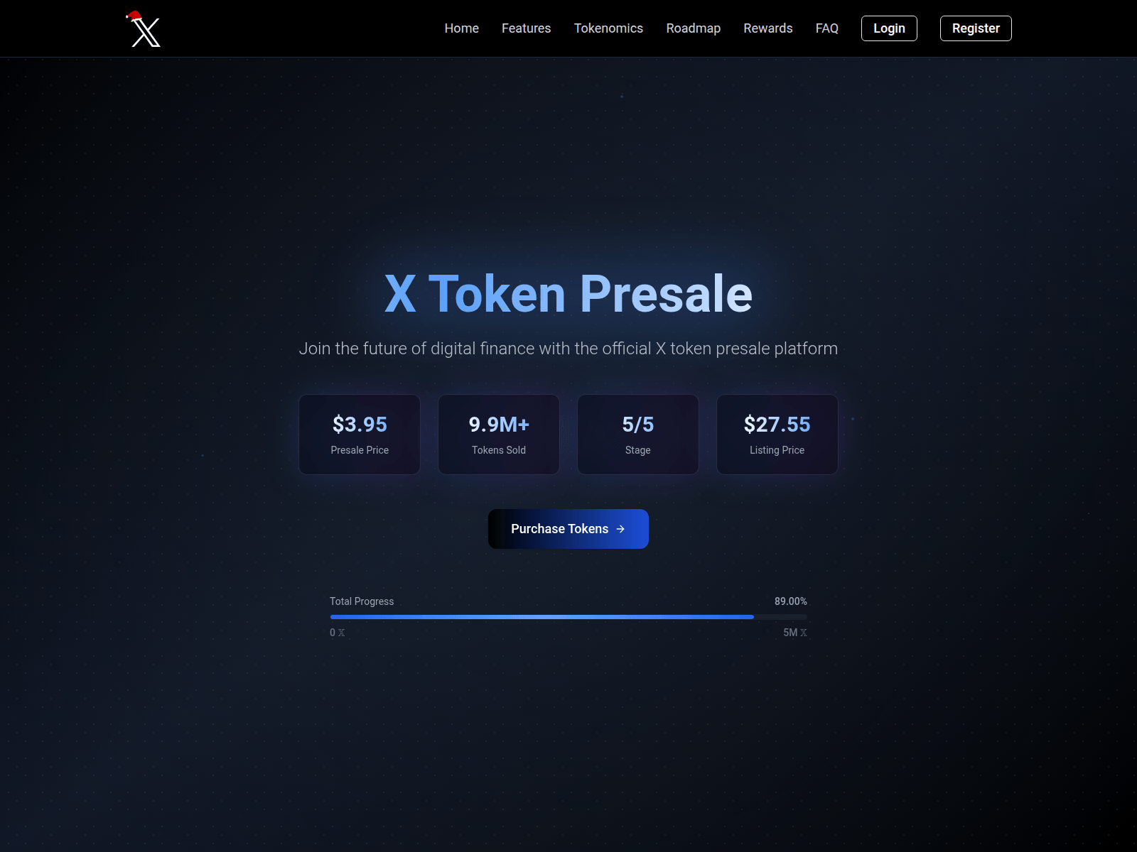 Screenshot of xcoin-chain.io
