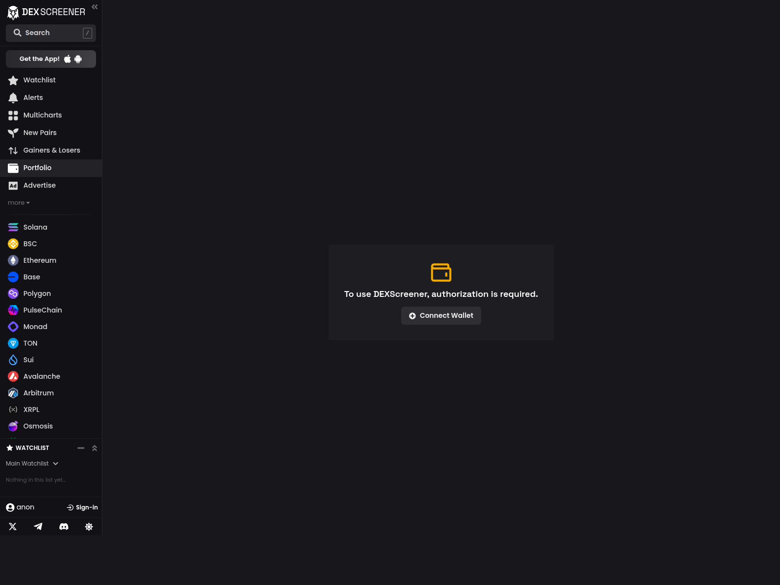 Screenshot of dexencreener.com