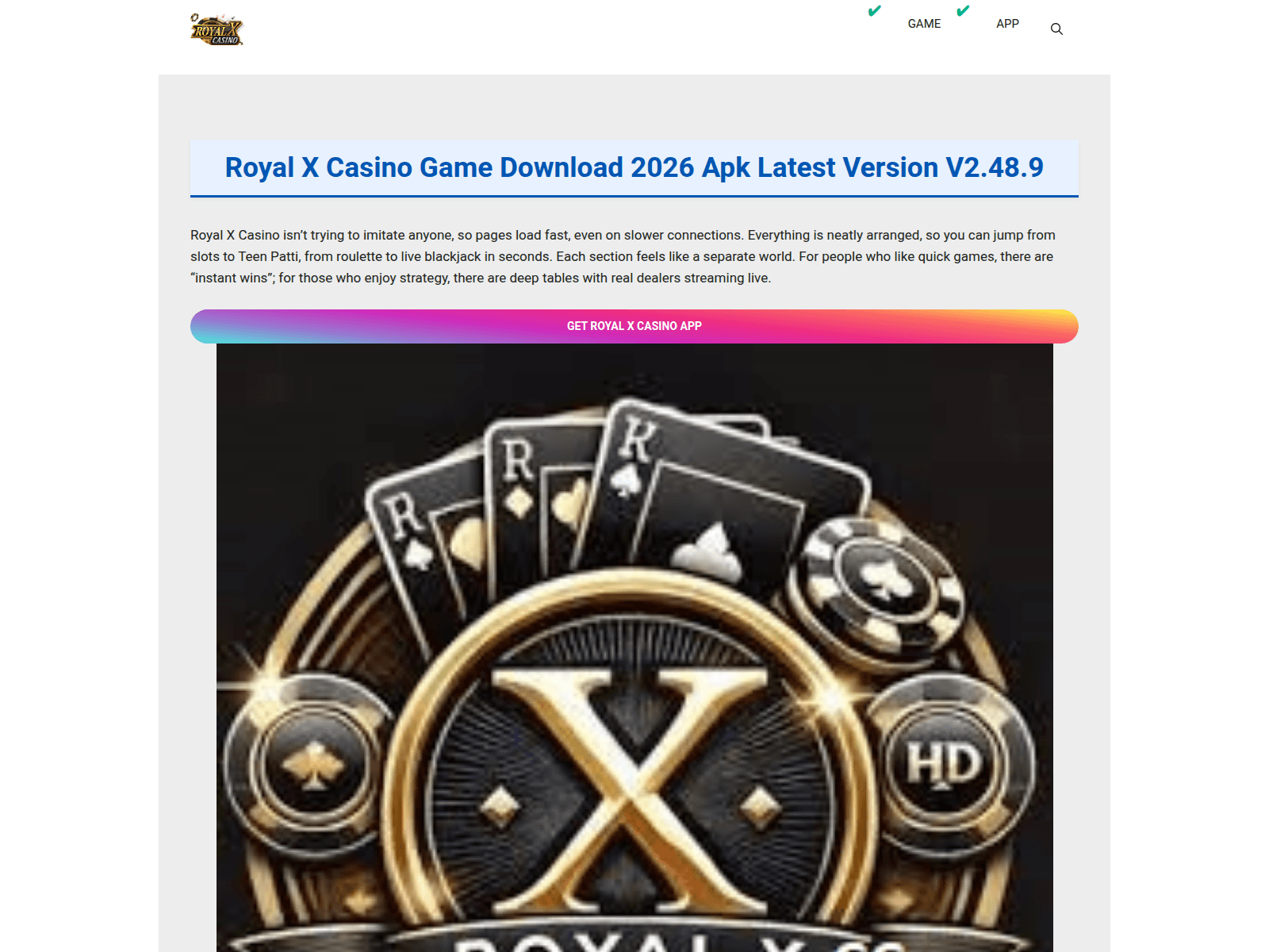 Screenshot of royalx.cc