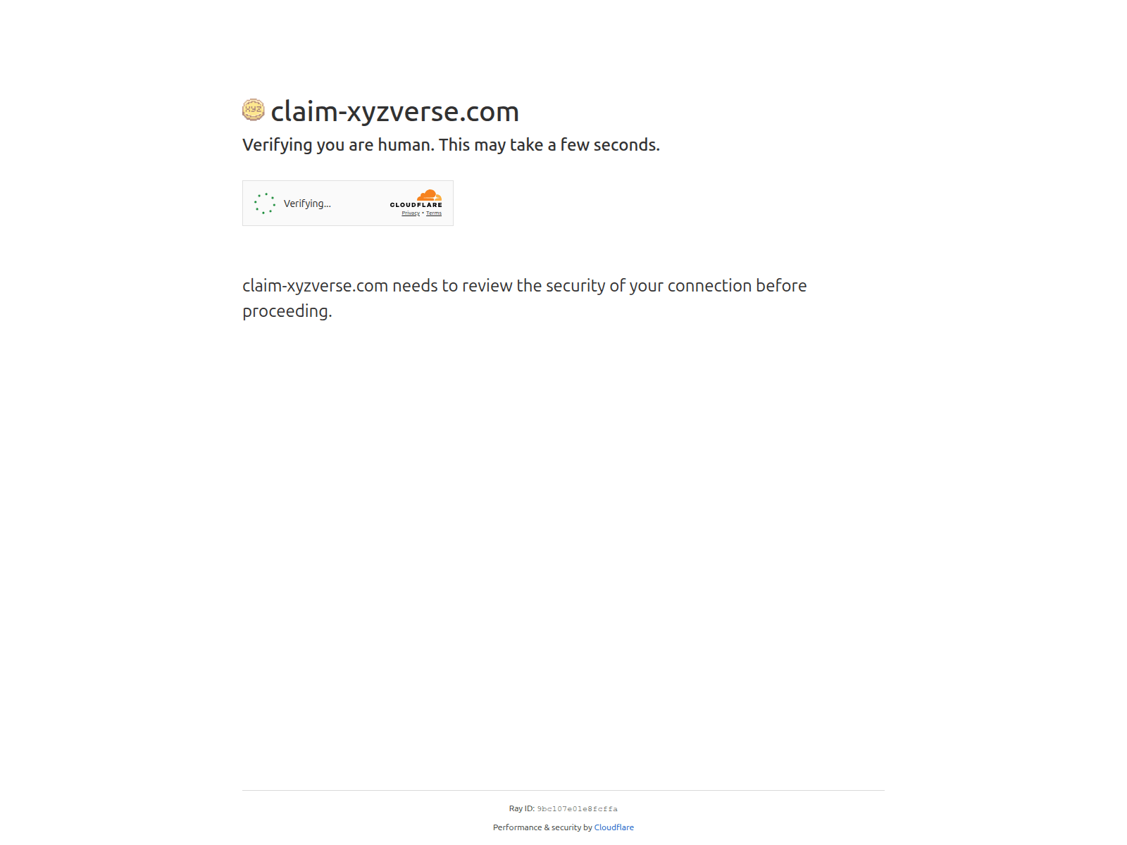 Screenshot of claim-xyzverse.com