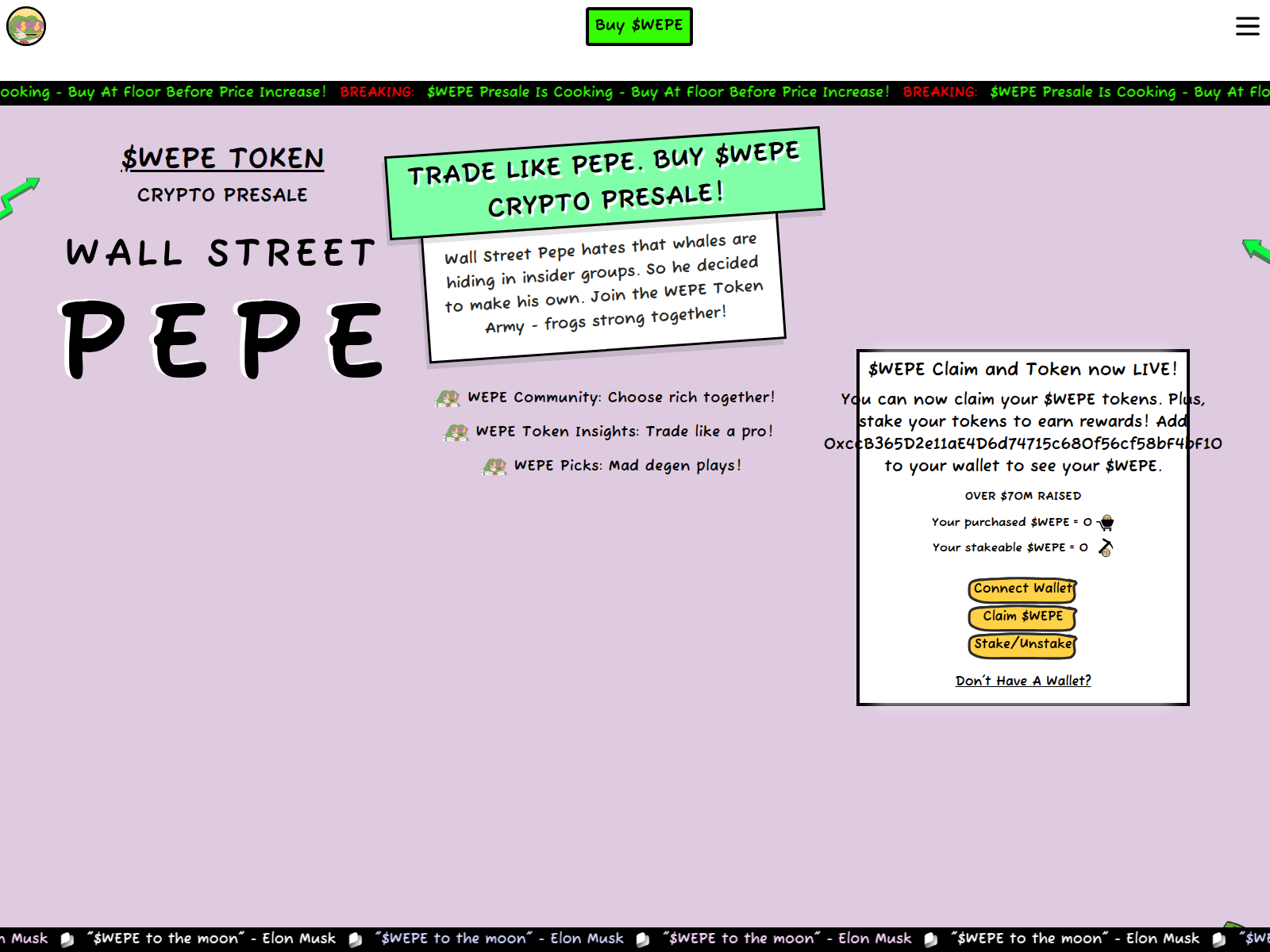 Screenshot of claim-wepe.live