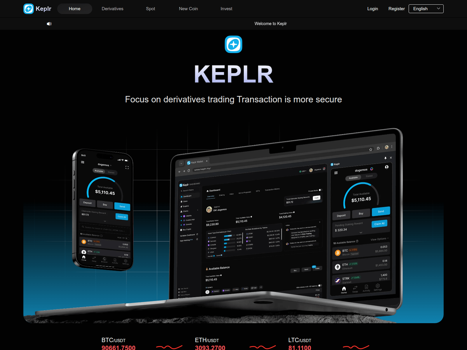 Screenshot of keplr.mom