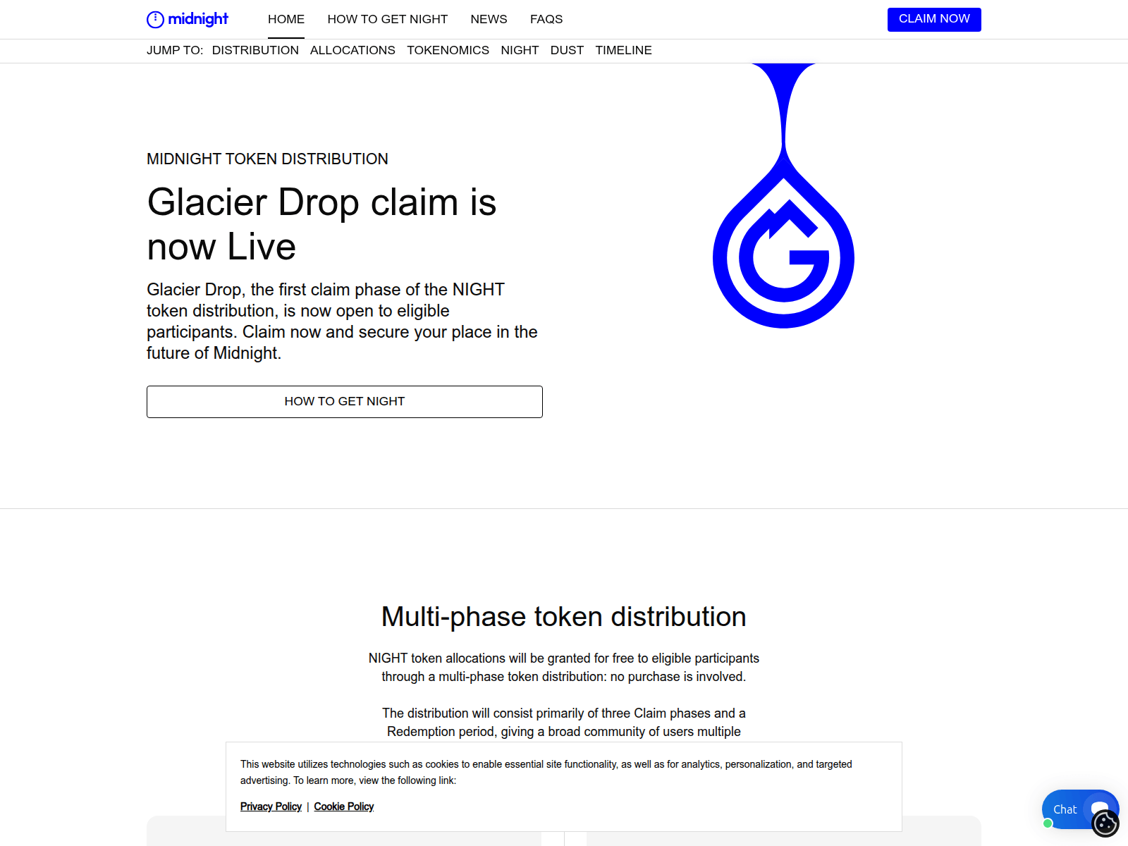 Screenshot of midnight-now.com