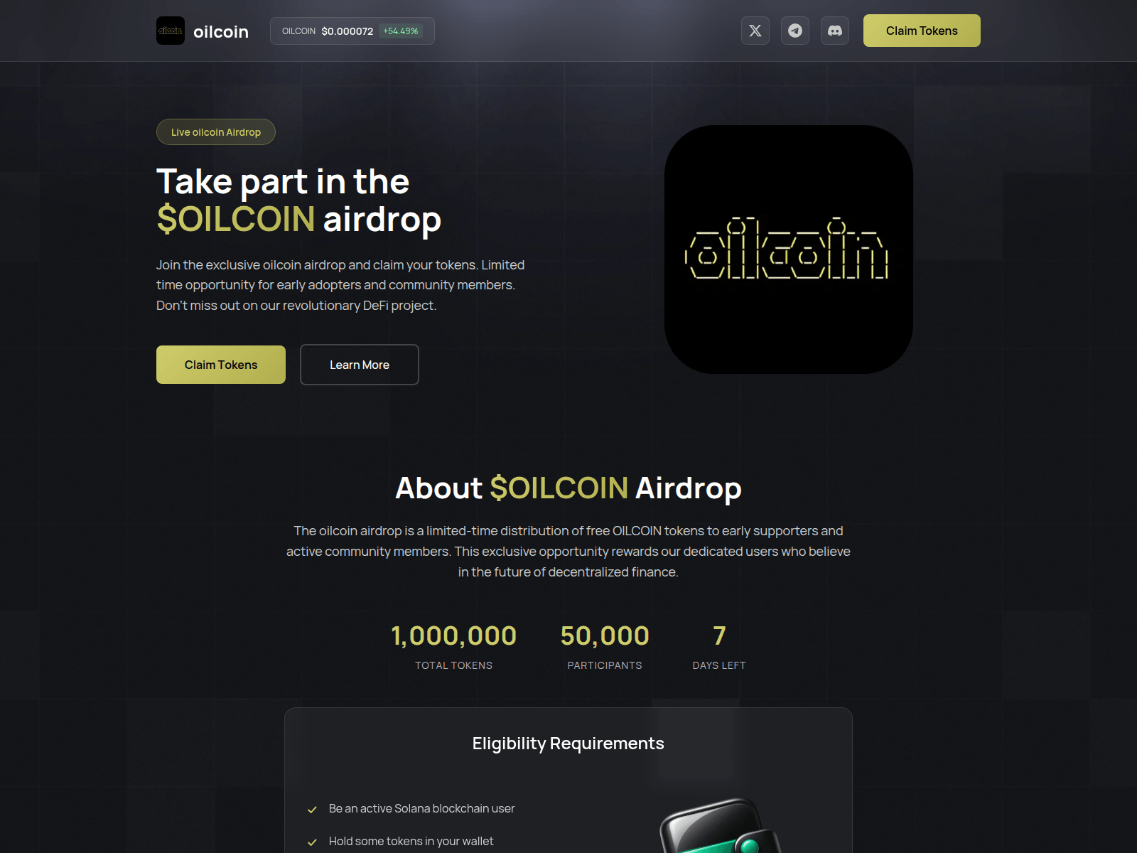 Screenshot of register-oilcoin.live