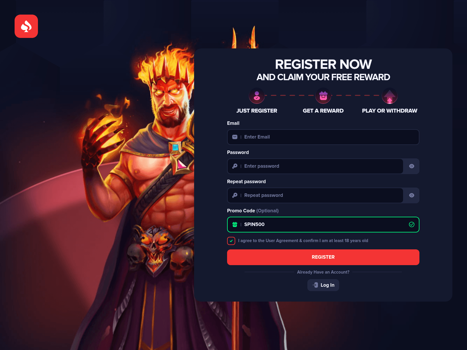 Screenshot of spin-casino.pro