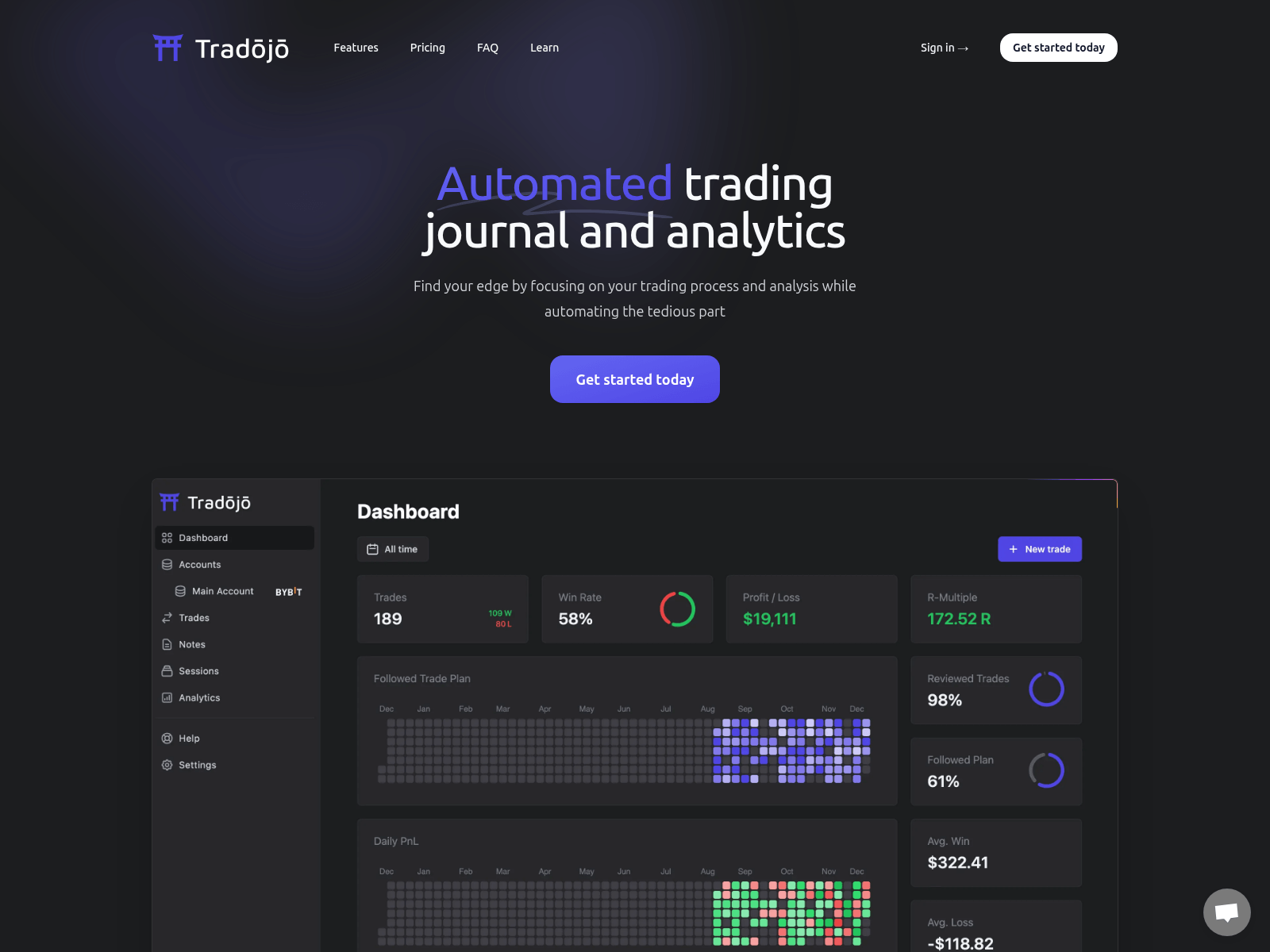 Screenshot of tradojo.com