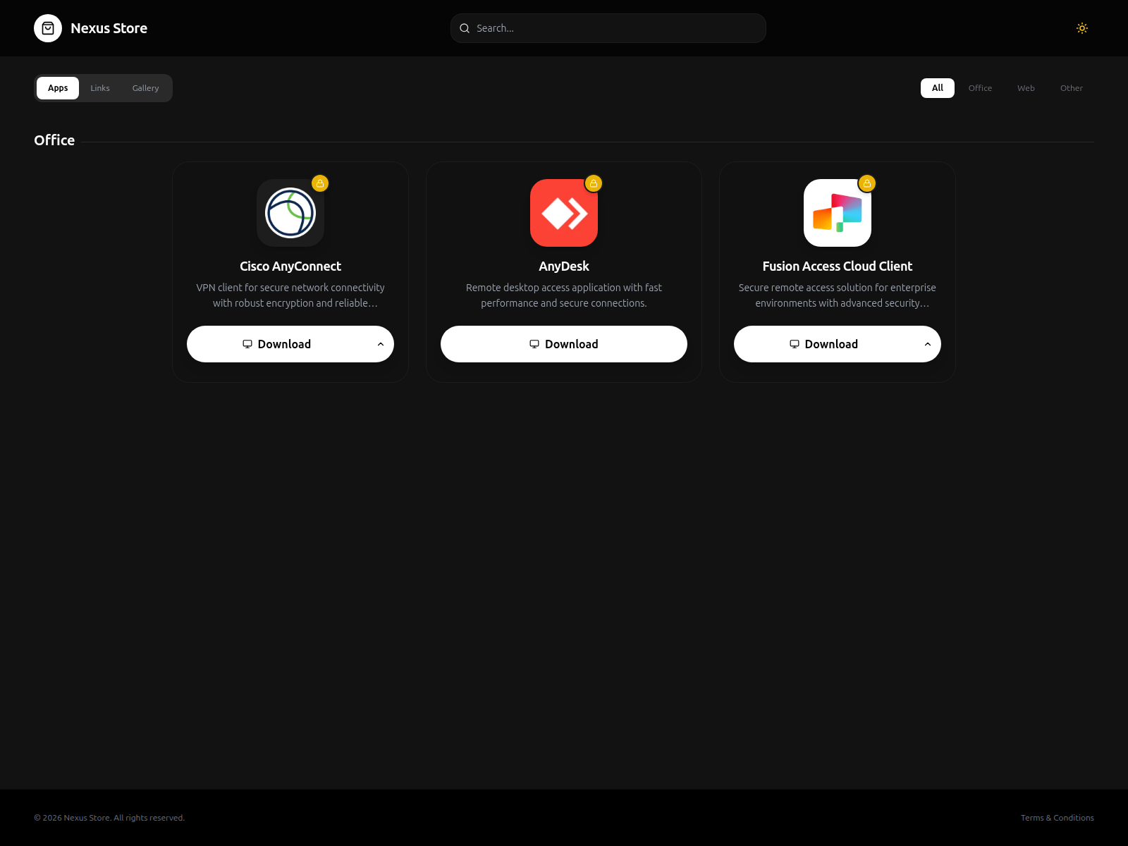 Screenshot of nexusappstore.netlify.app