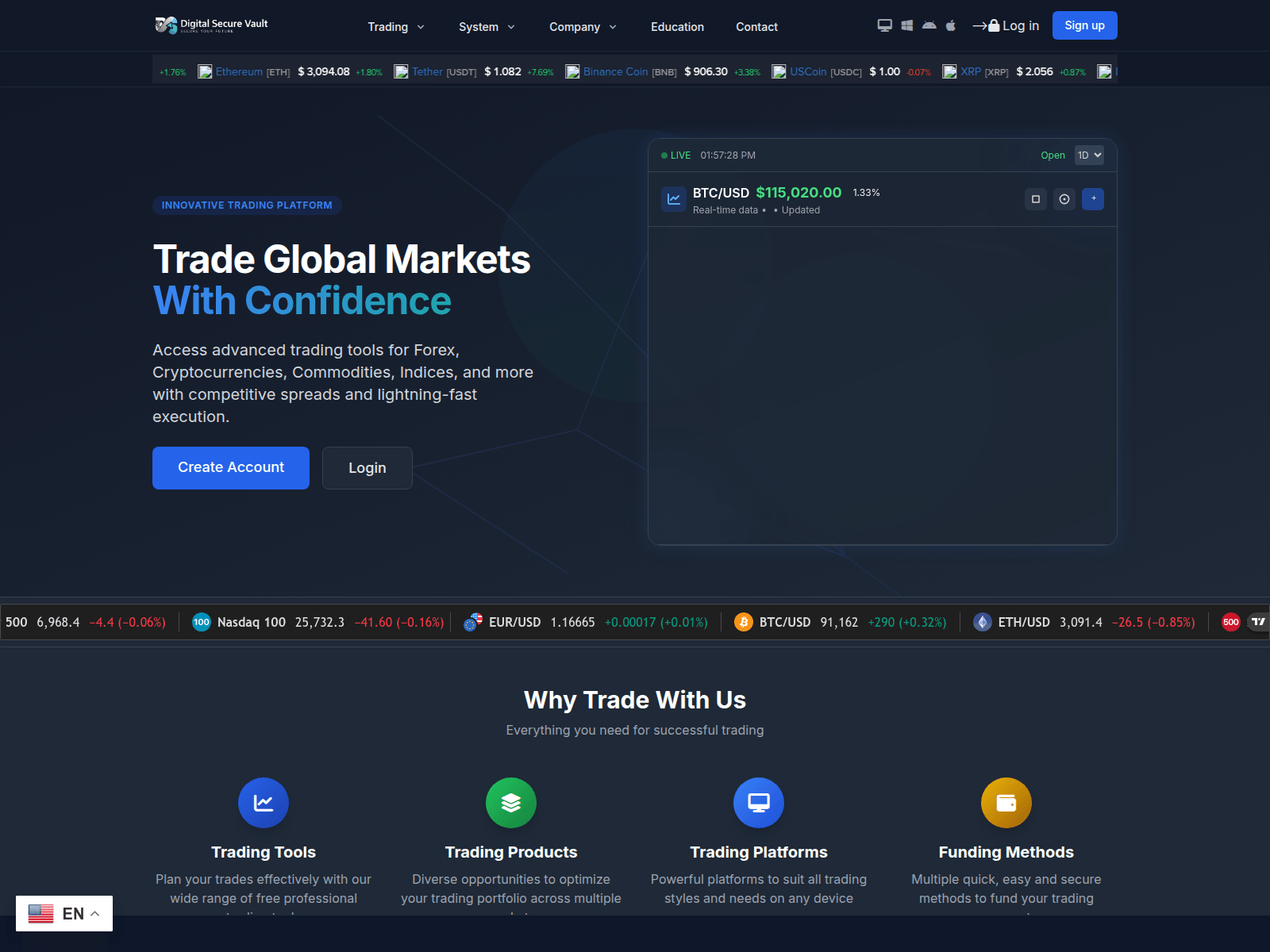 Forensic screenshot of mail.digitalsecurevault.com