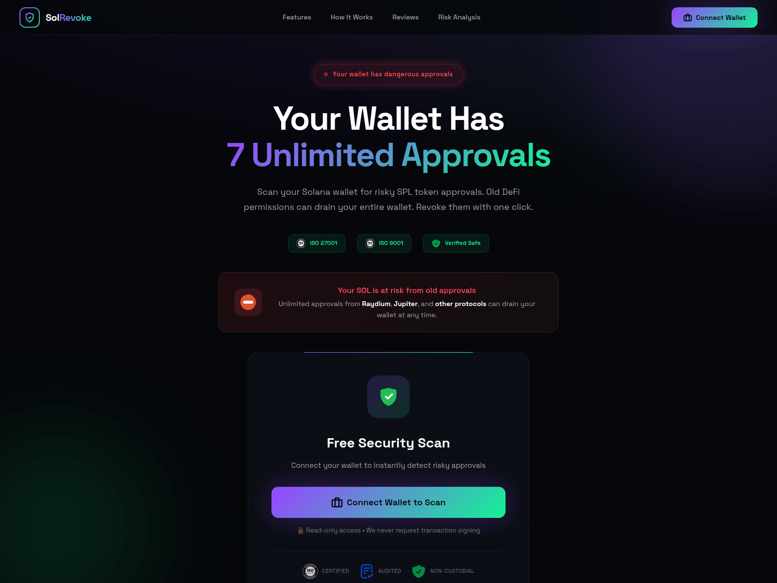 Screenshot of scan.solrevoke.org
