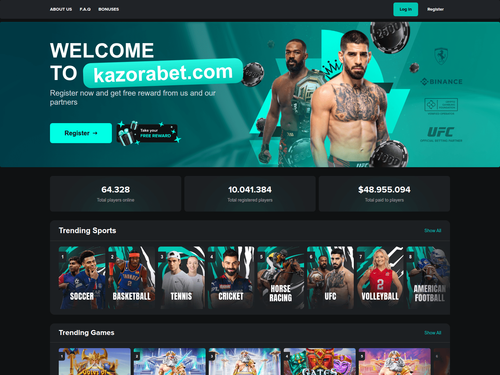 Screenshot of kazorabet.com