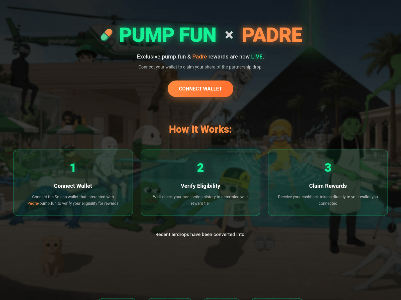 Screenshot of rakeback-pump.fun