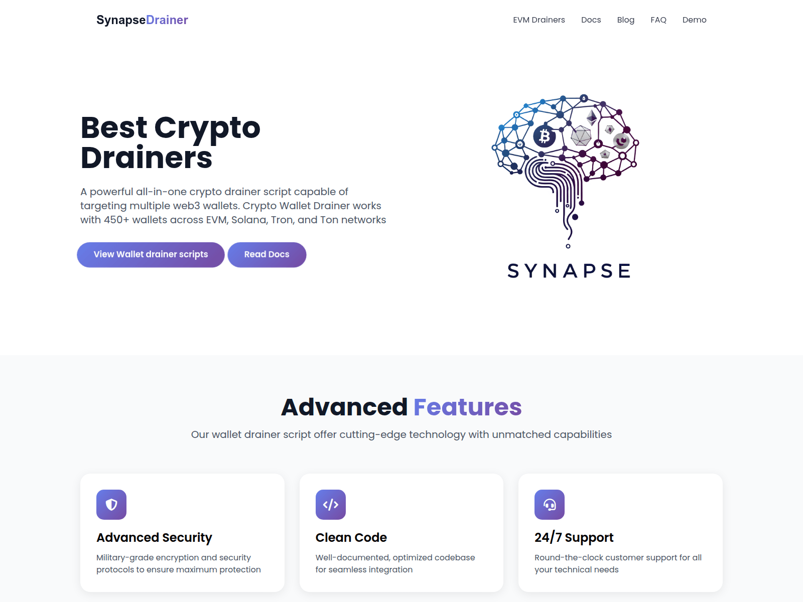 Screenshot of synapsedrain.com