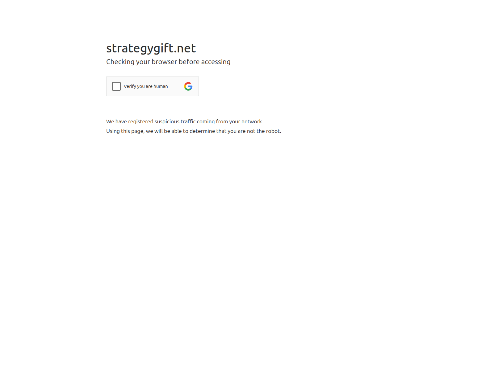 Screenshot of strategygift.net