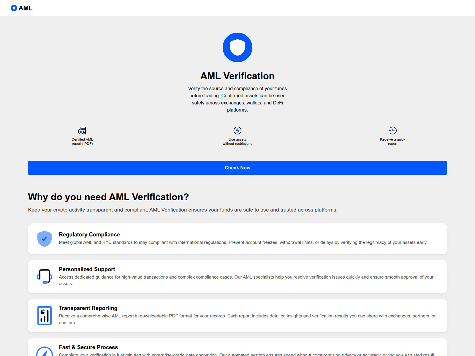 Screenshot of amltracks.tech