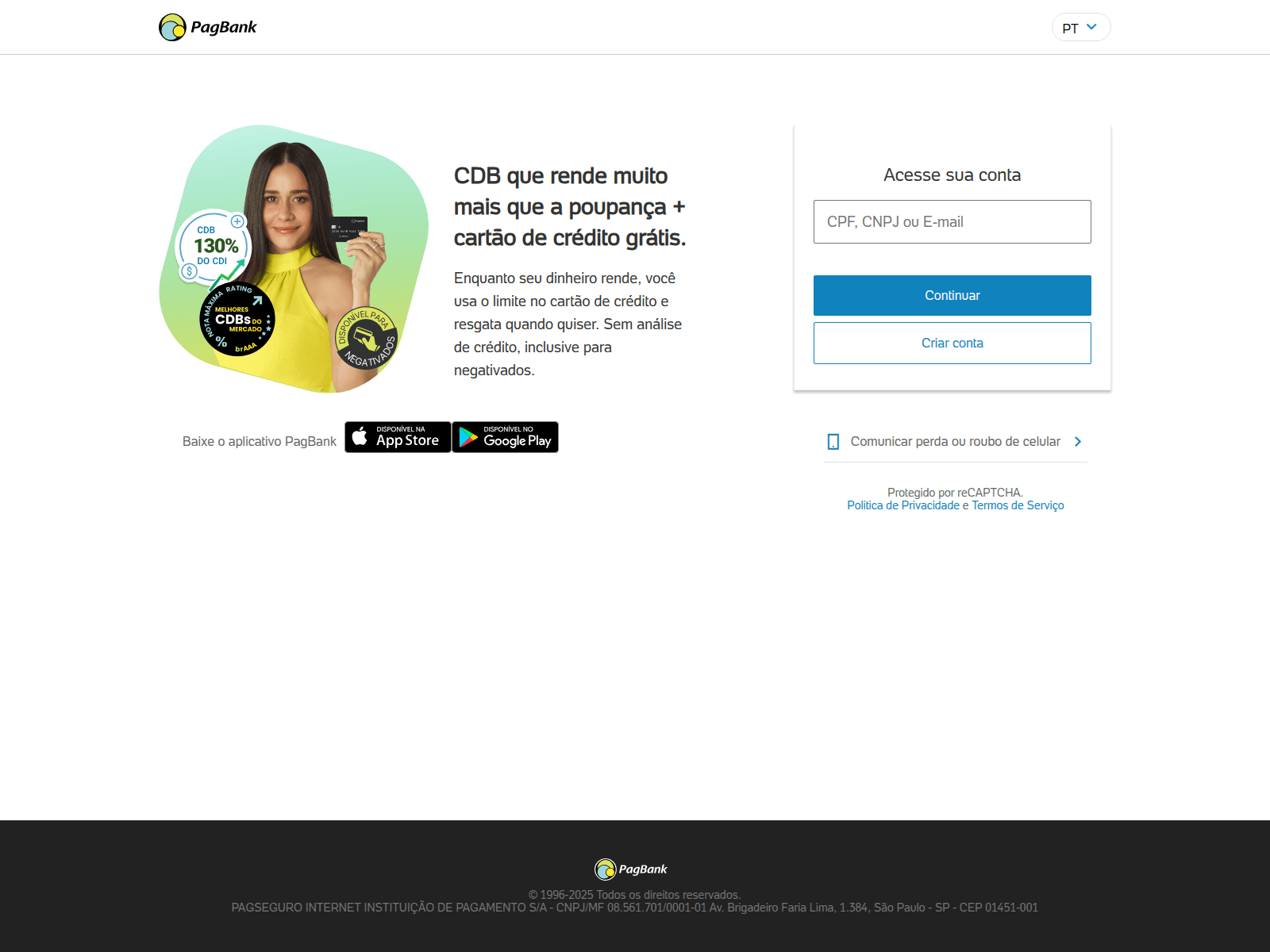 Screenshot of ativacao.planospagbank.com