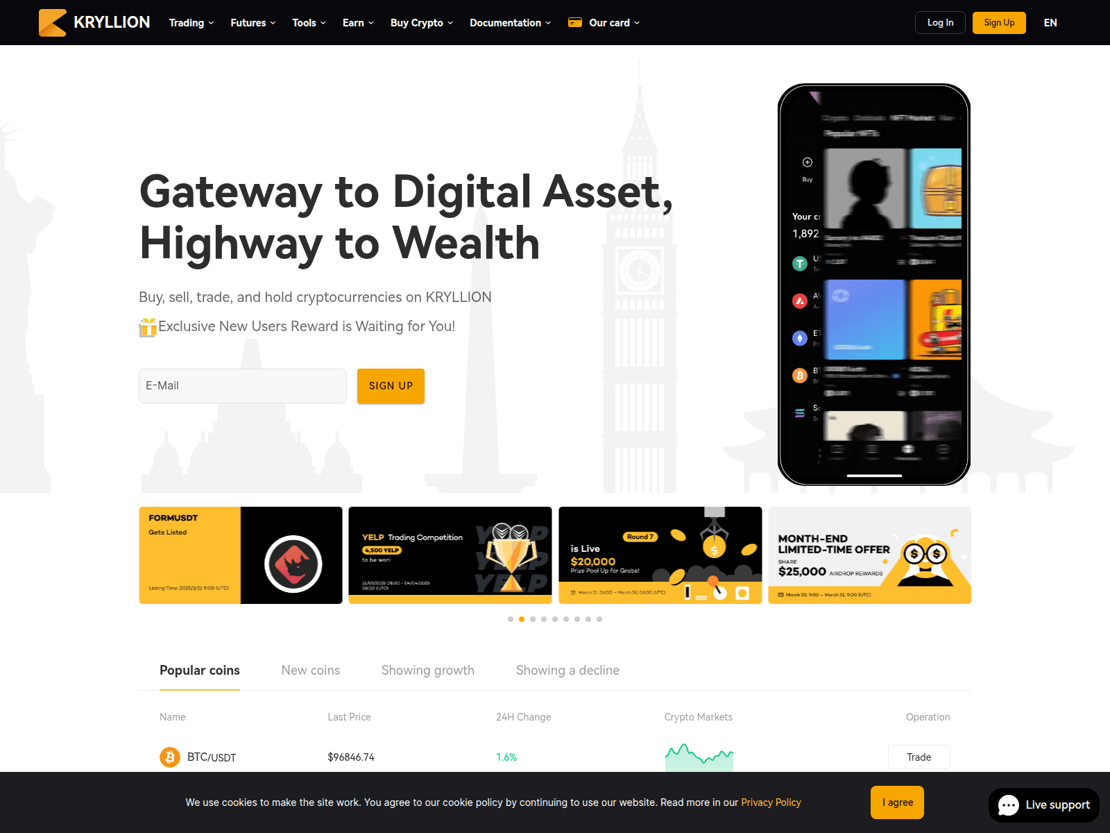 Screenshot of kryllion.io