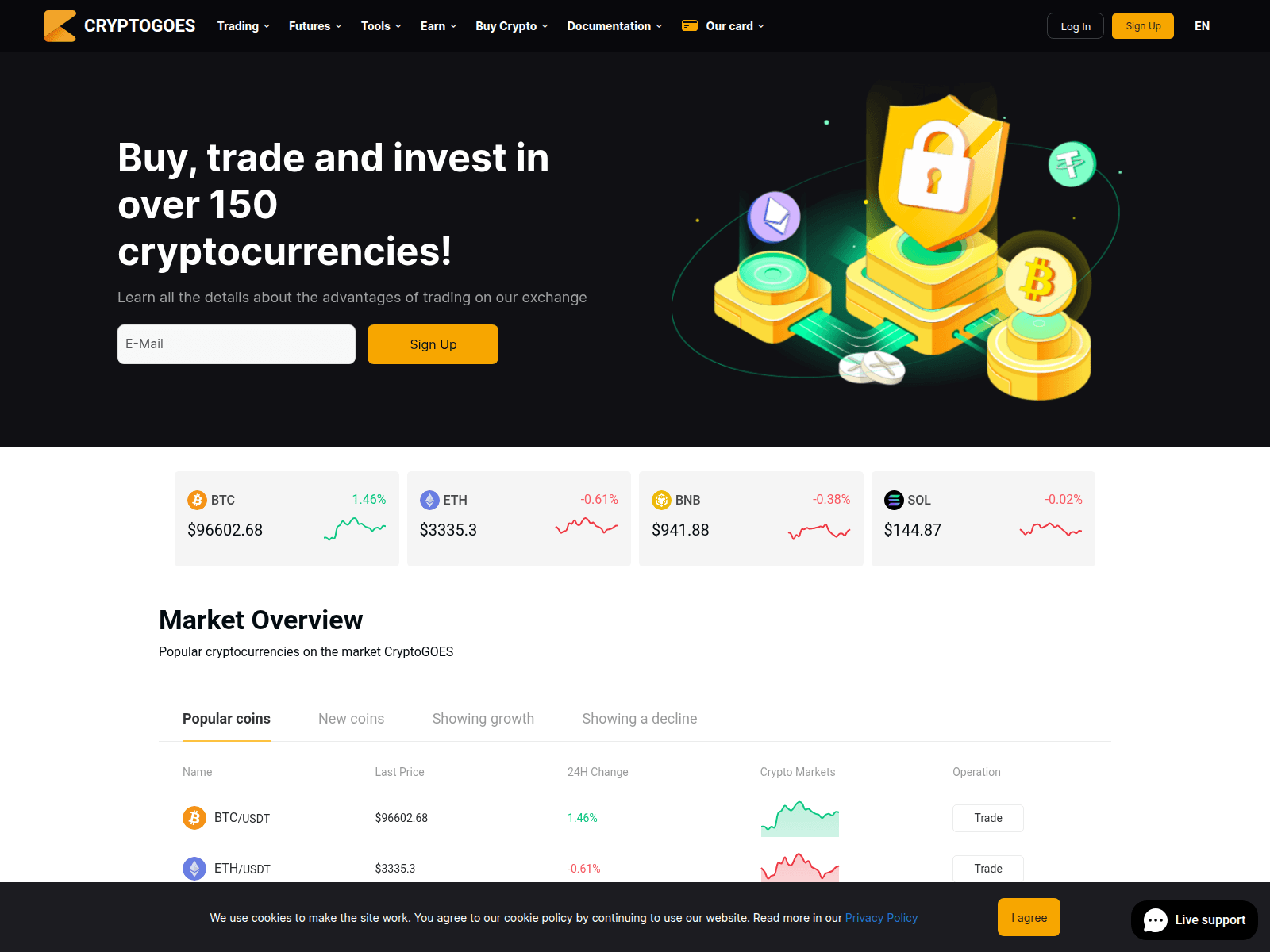 Screenshot of cryptogoes.com