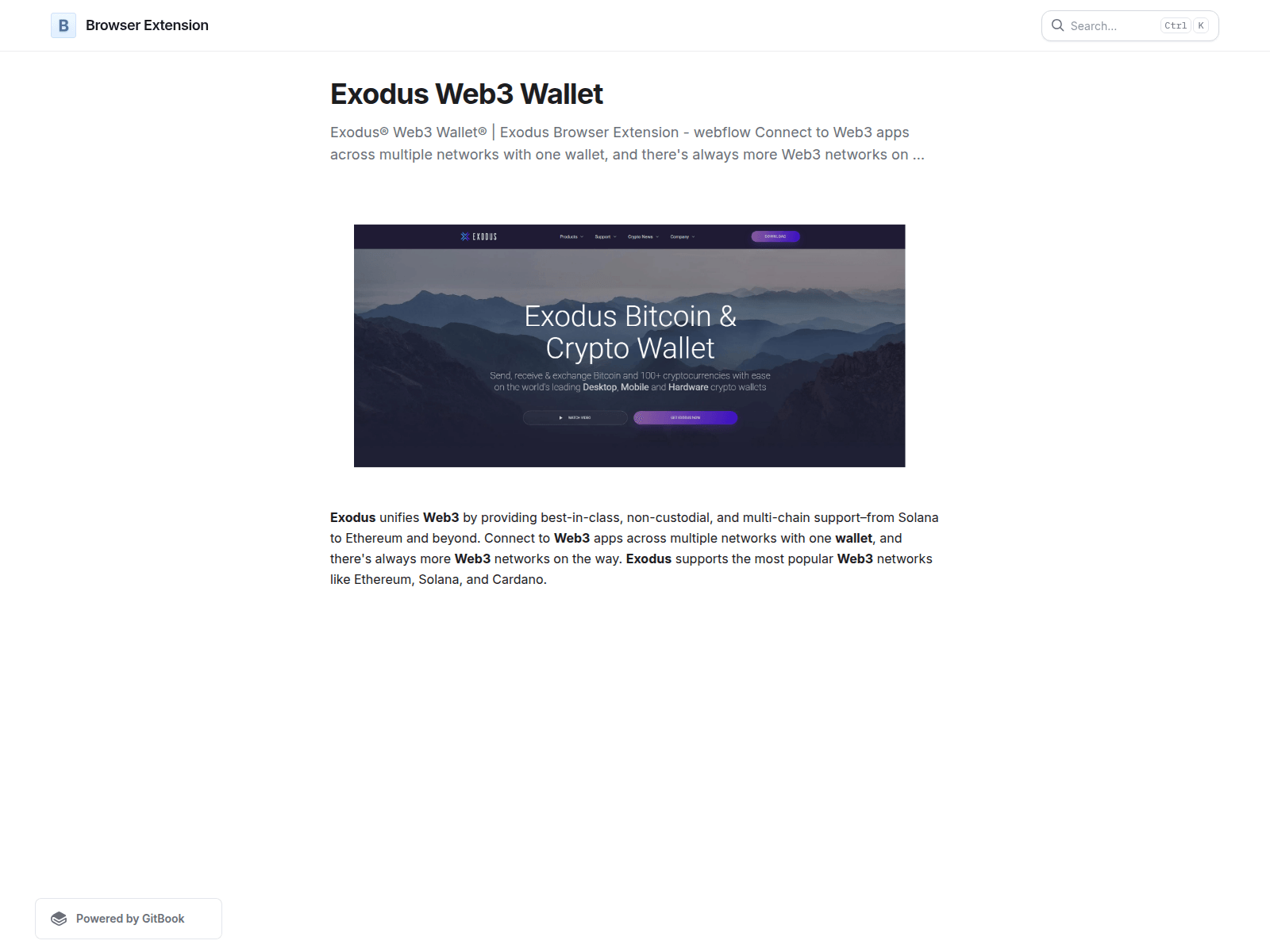 Screenshot of exusdwb3-wallets.gitbook.io